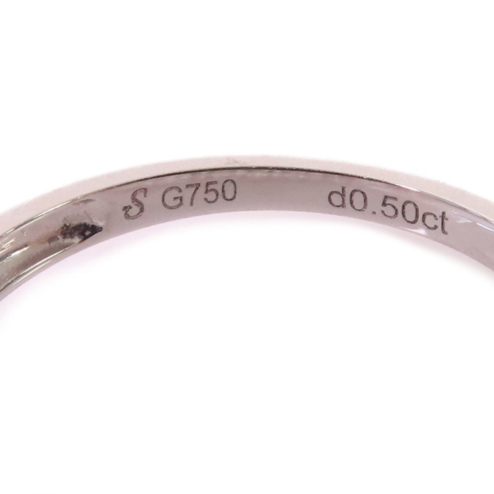 JEWELRY 18K白金/0.50ct鑽石Diamond Ring戒指US#6.75