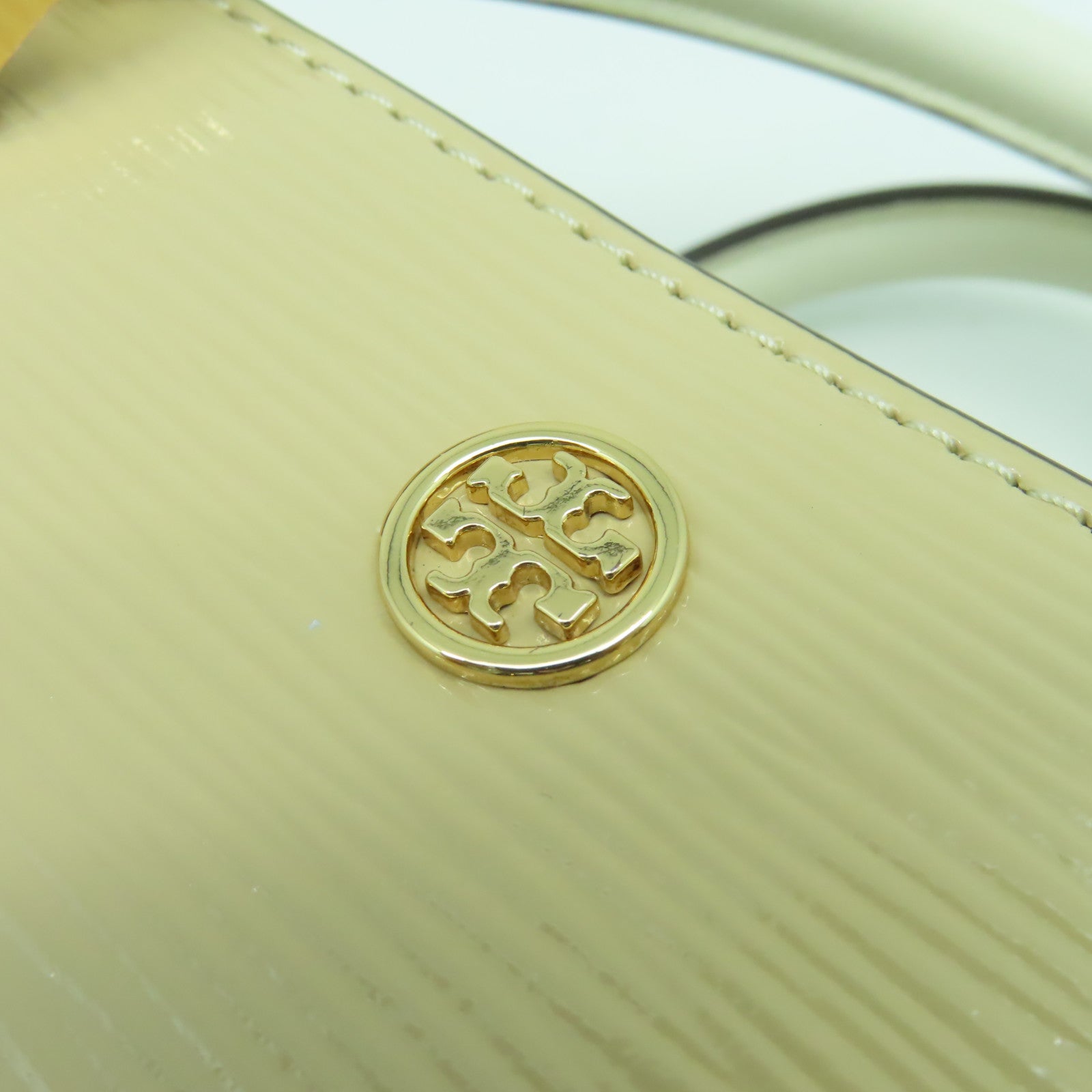 Tory Burch 牛皮皮革2 Way Shoulder Bag金扣手挽肩背兩用袋米色