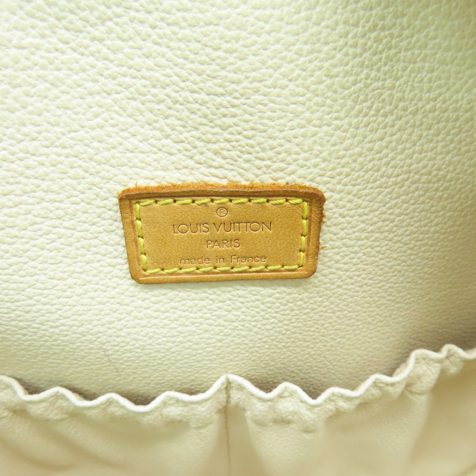 LOUIS VUITTON Monogram Spontini Gold Buckle Handle Bag Brown