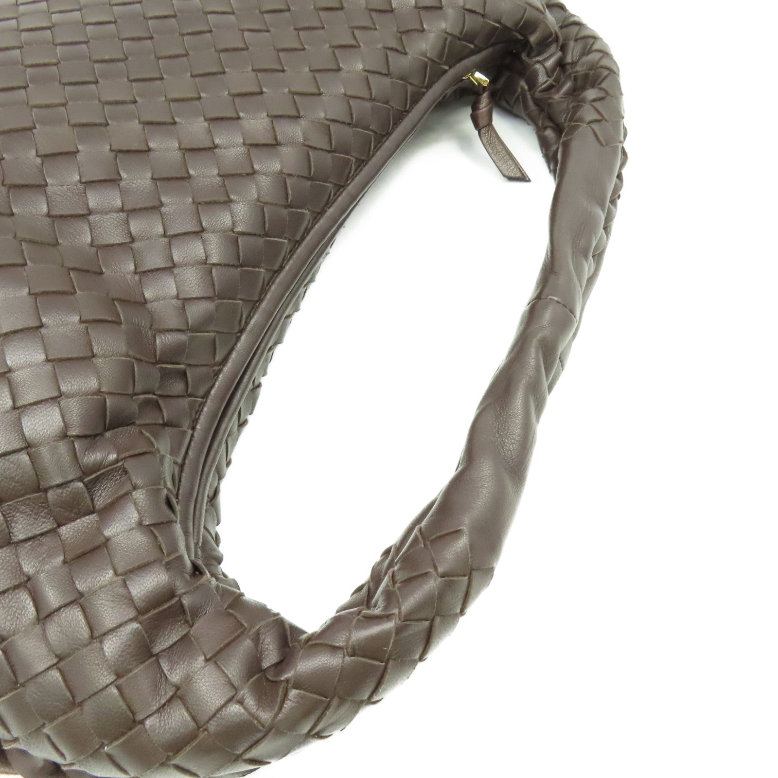 BOTTEGA VENETA 織紋皮革Hand Bag手挽袋啡色