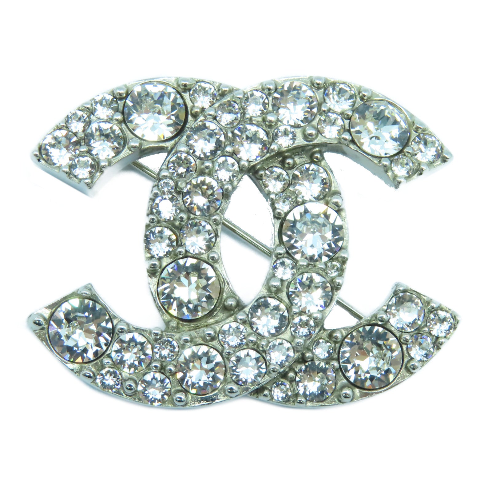 CHANEL 金屬Brooch銀扣胸針銀色