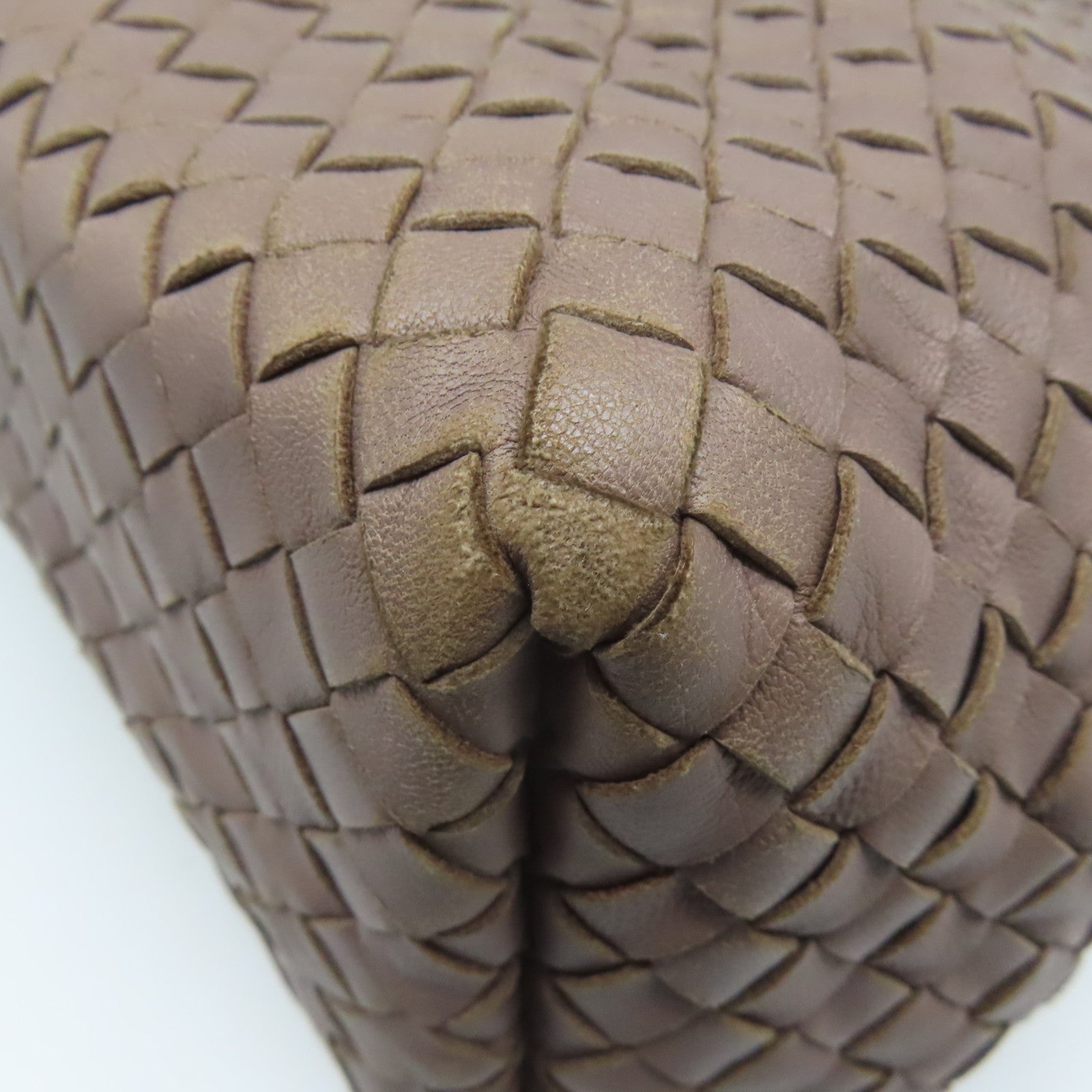 BOTTEGA VENETA 織紋羊皮皮革Shoulder Bag肩背袋啡色