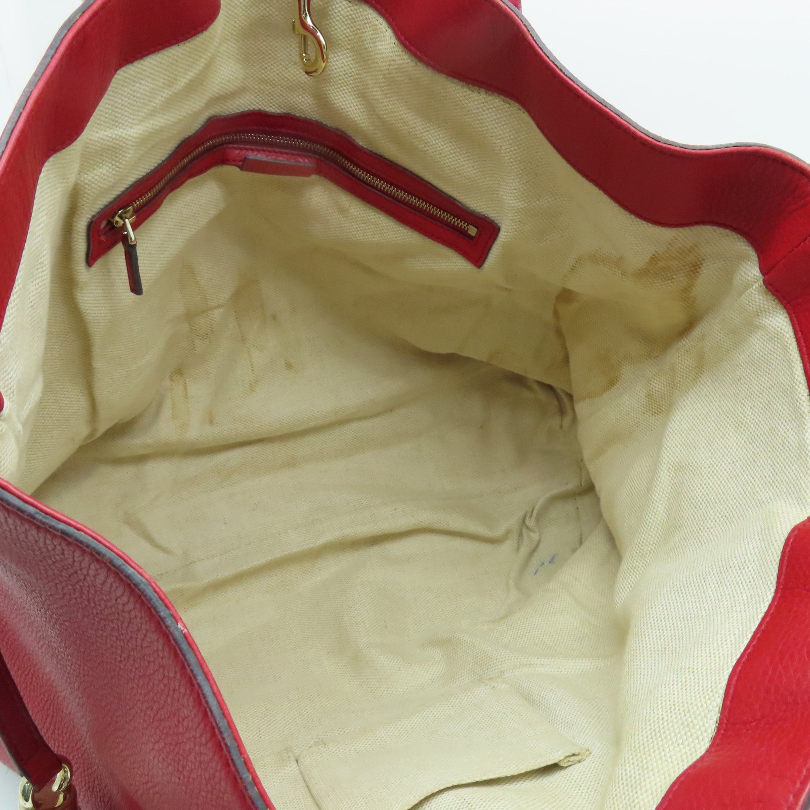 GUCCI 牛皮皮革Shoulder Bag金扣肩背袋紅色