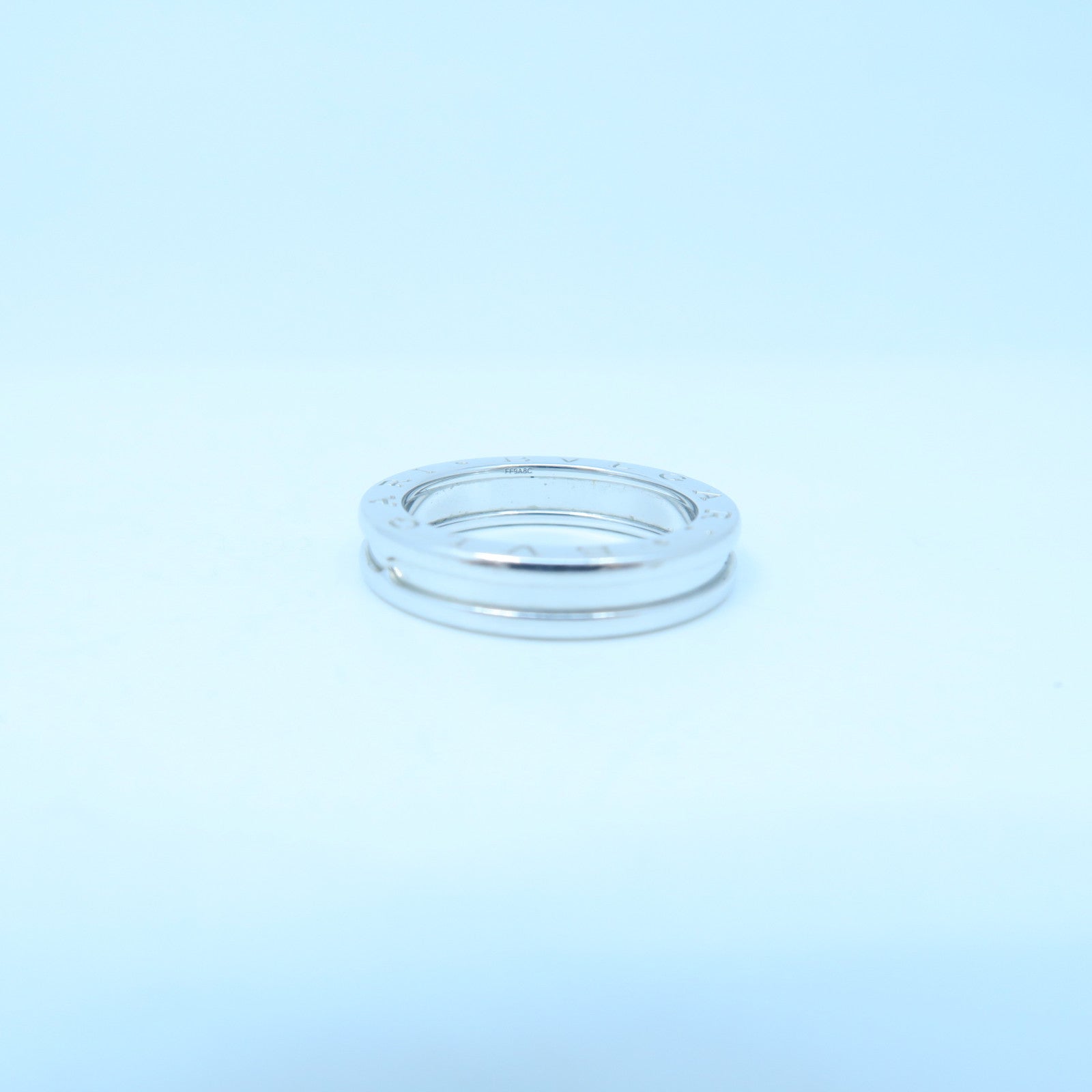 BVLGARI 18K White Gold B-Zero1 Ring Silver #58 US#8.0