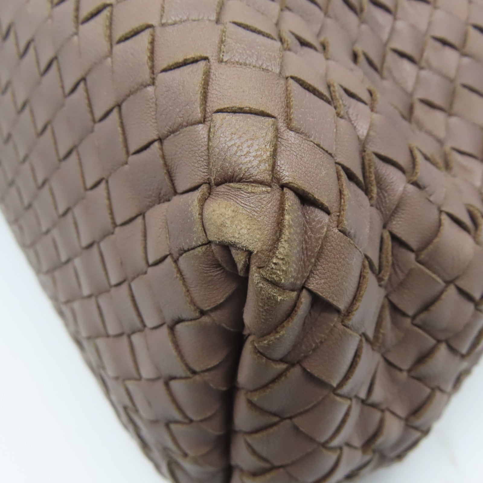 BOTTEGA VENETA 織紋羊皮皮革Shoulder Bag肩背袋啡色