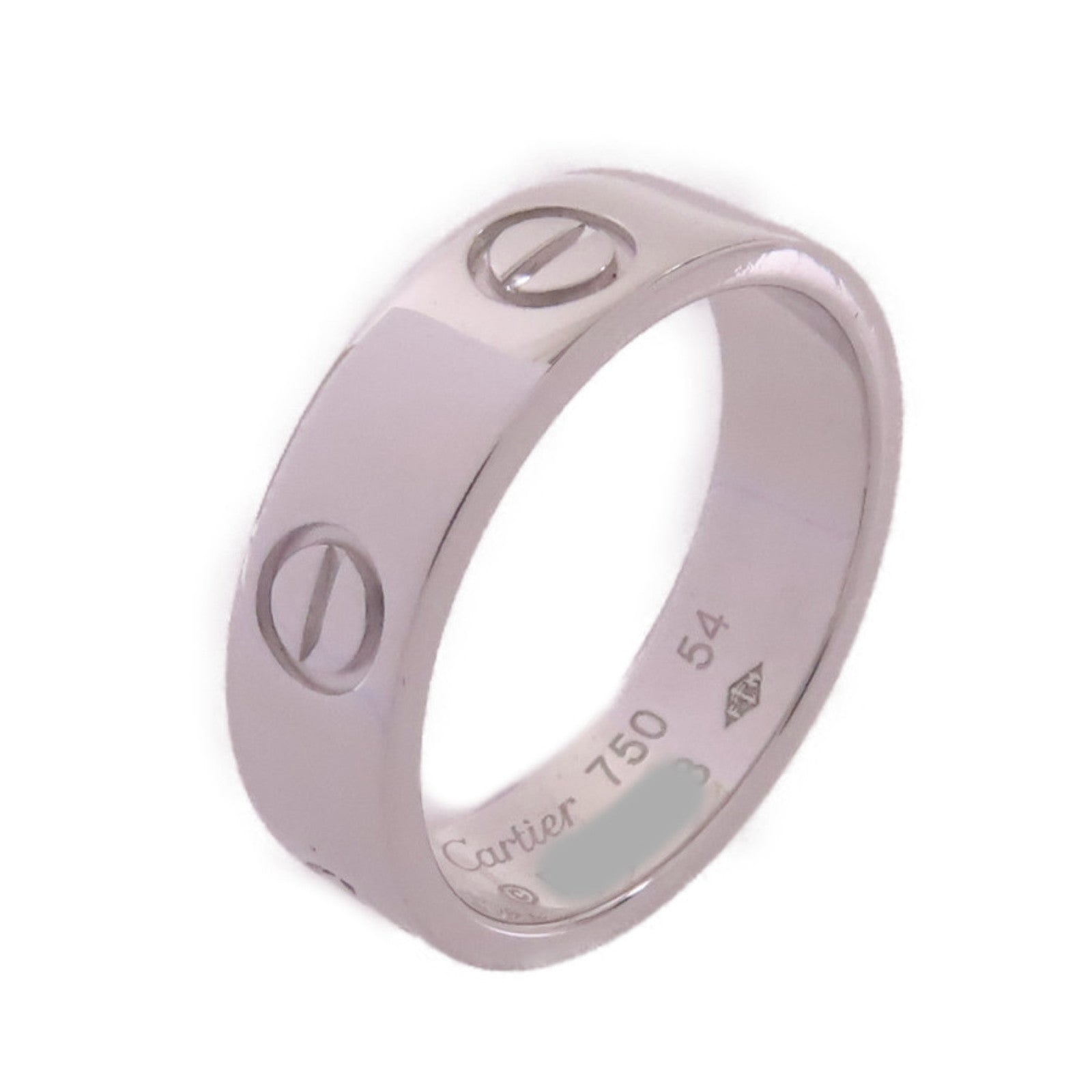 CARTIER 18K白金Love Ring戒指#54/US#6.75
