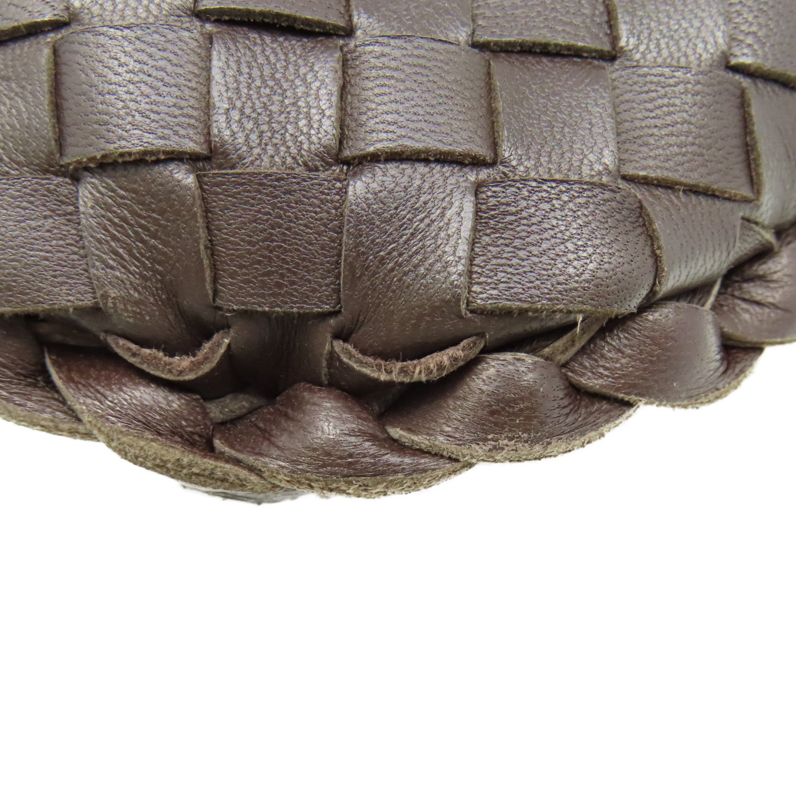 BOTTEGA VENETA 織紋皮革Hand Bag手挽袋啡色