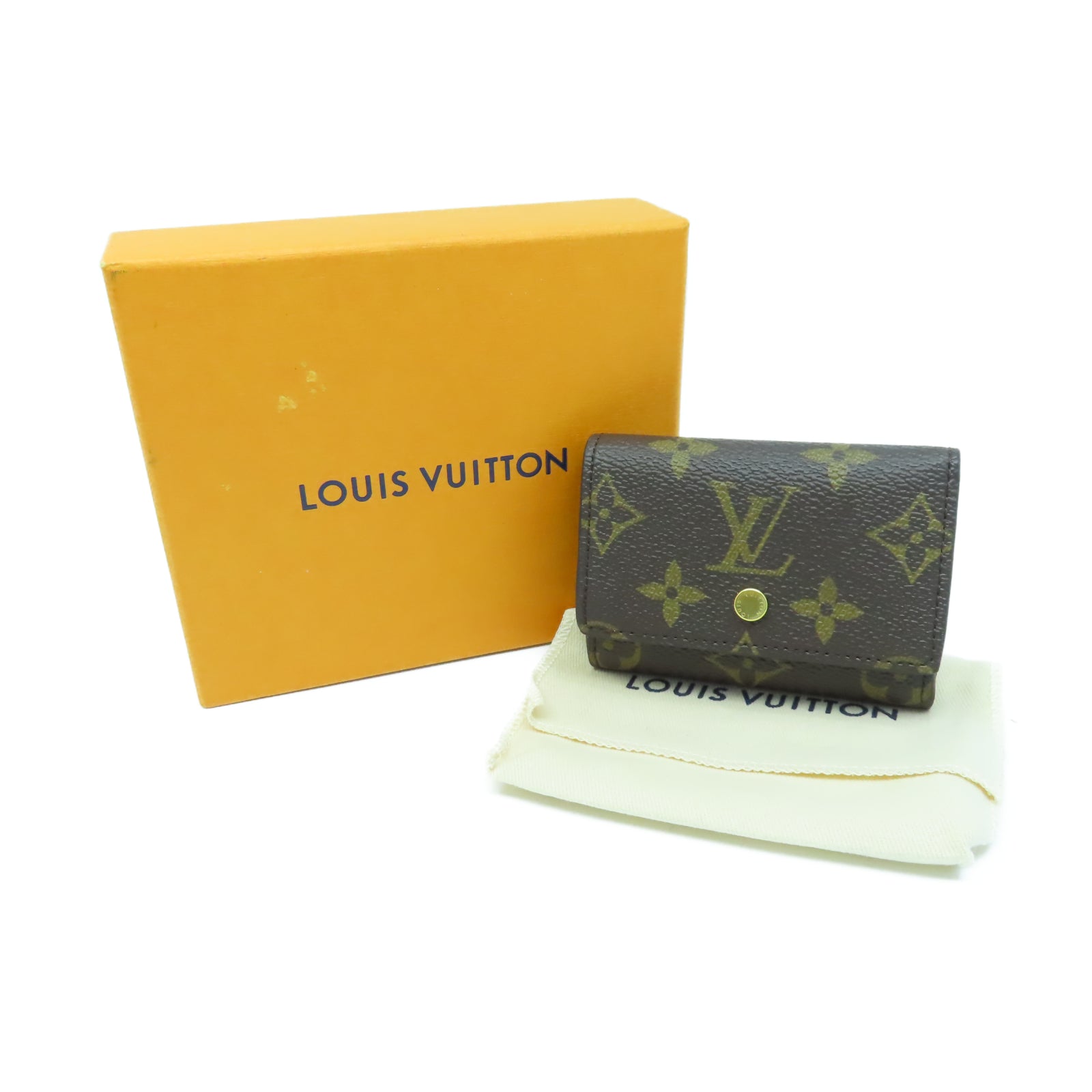 LOUIS VUITTON Monogram Micro Wallet金扣迷你錢包啡色