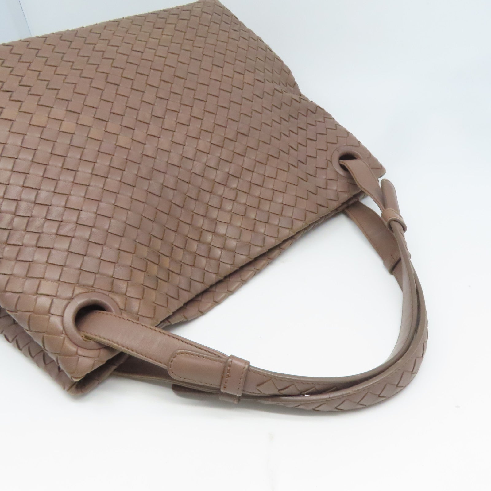BOTTEGA VENETA 織紋羊皮皮革Shoulder Bag肩背袋啡色