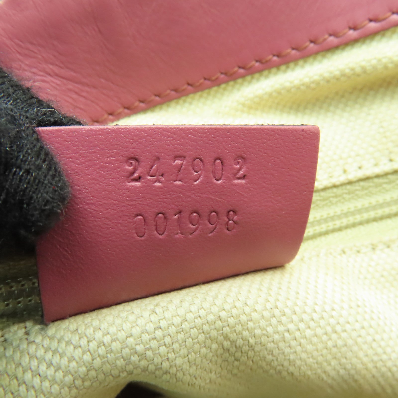 GUCCI 帆布Sukey 2way Shoulder金扣手挽肩背兩用袋棕色/粉紅色
