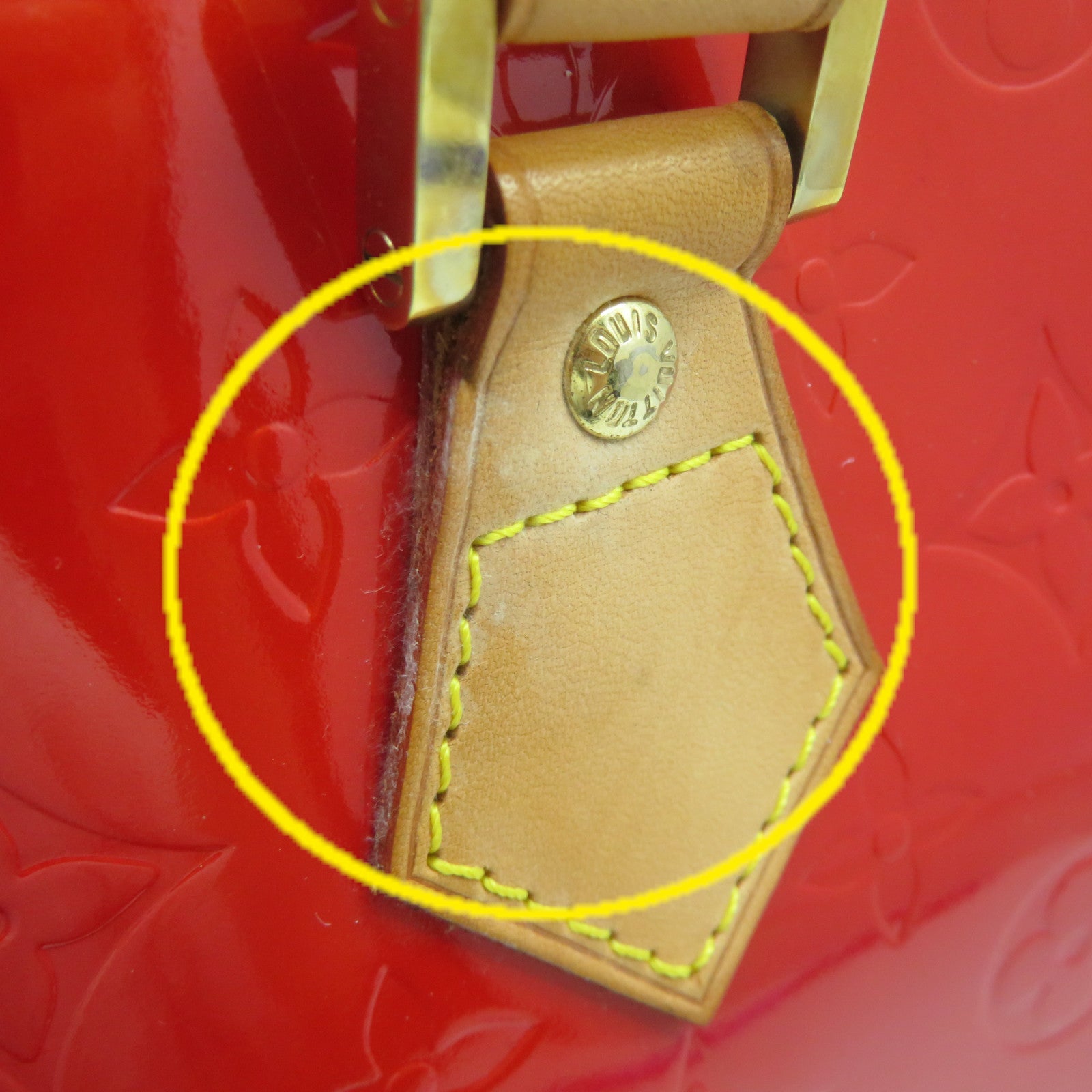 LOUIS VUITTON 【激減優惠】Vernis Houston Tote Bag金扣手挽袋紅色