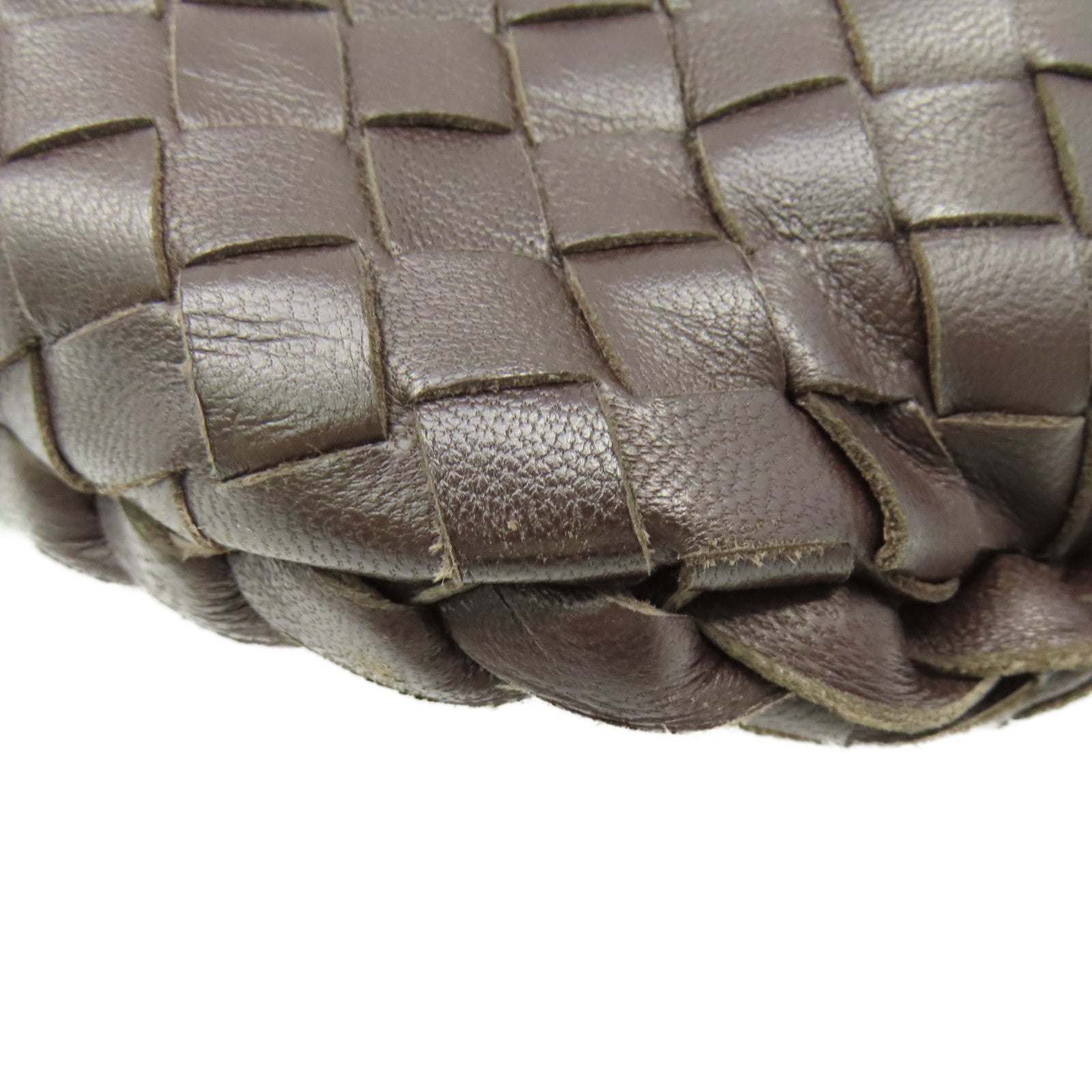 BOTTEGA VENETA 織紋皮革Hand Bag手挽袋啡色