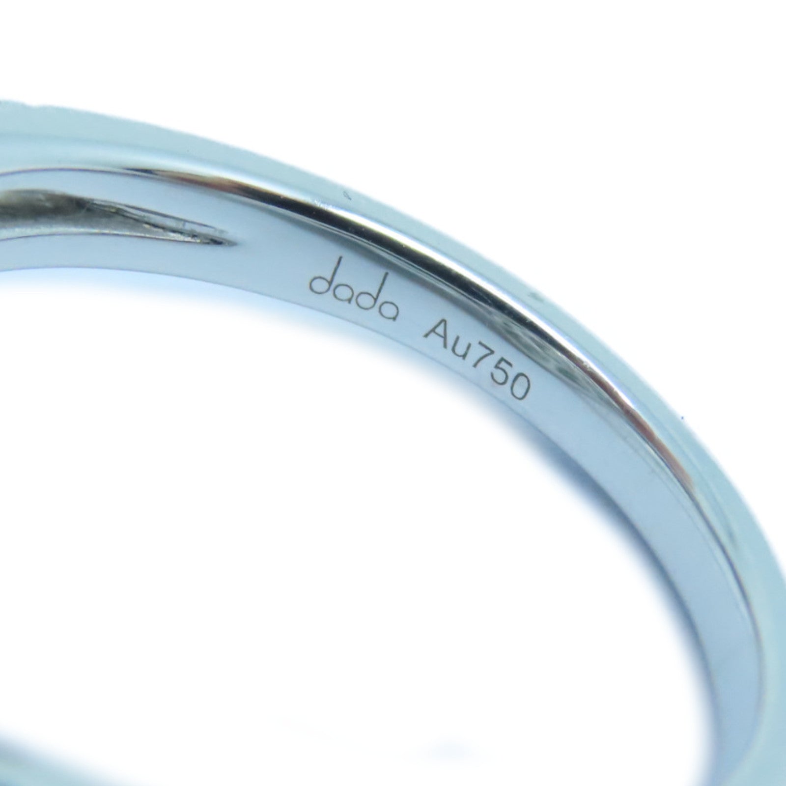 JEWELRY 18K白金Diamond Emerald Ring 0.74ct鑽石/0.35ct綠寶石戒指US#6