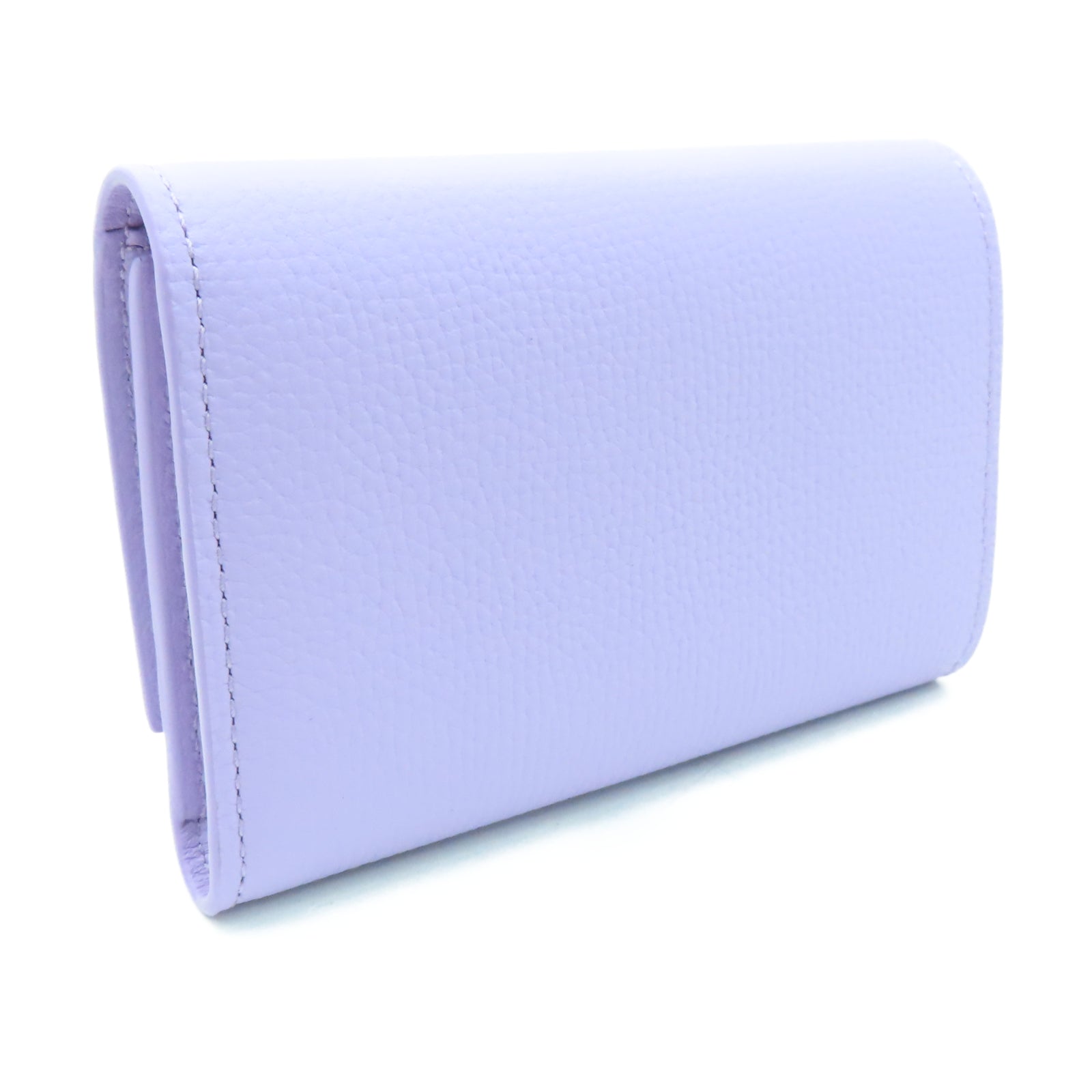 LOEWE 牛皮皮革Angram Vertrial银扣钱包紫色