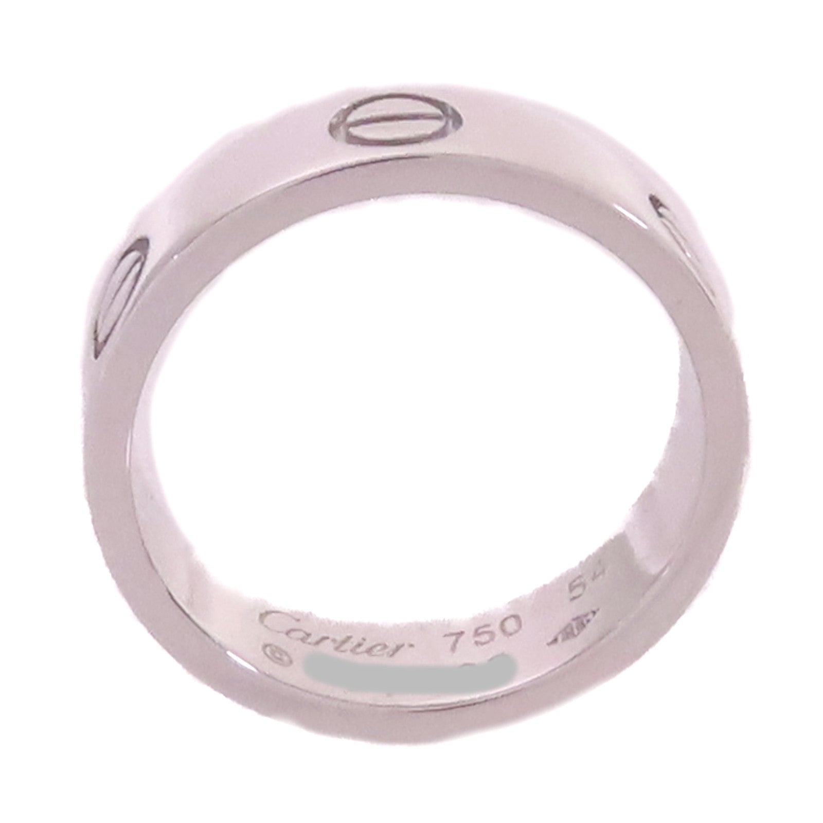 CARTIER 18K白金Love Ring戒指#54/US#6.75