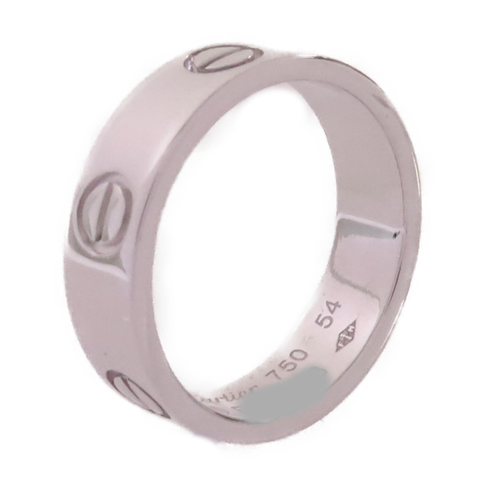 CARTIER 18K白金Love Ring戒指#54/US#6.75