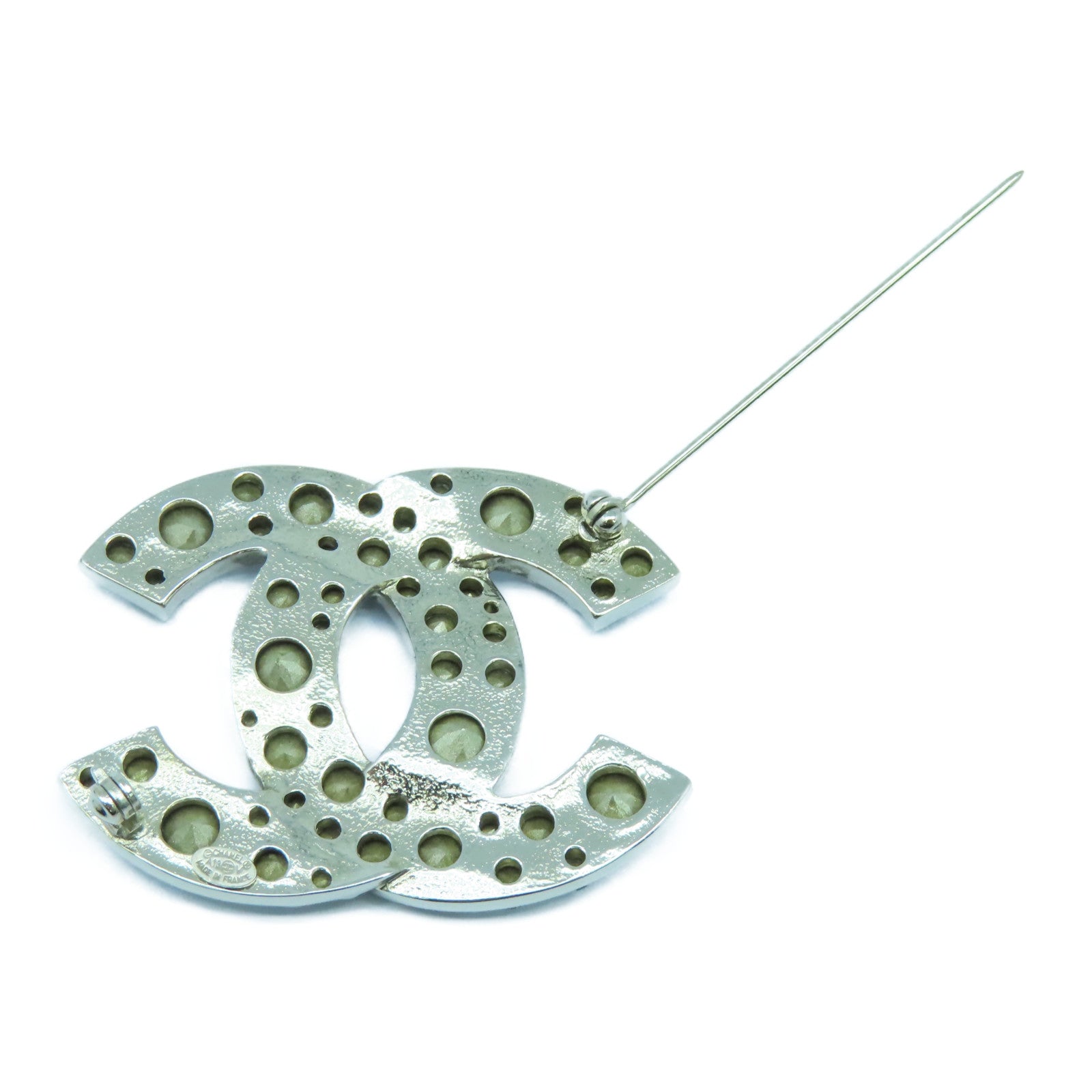CHANEL 金屬Brooch銀扣胸針銀色