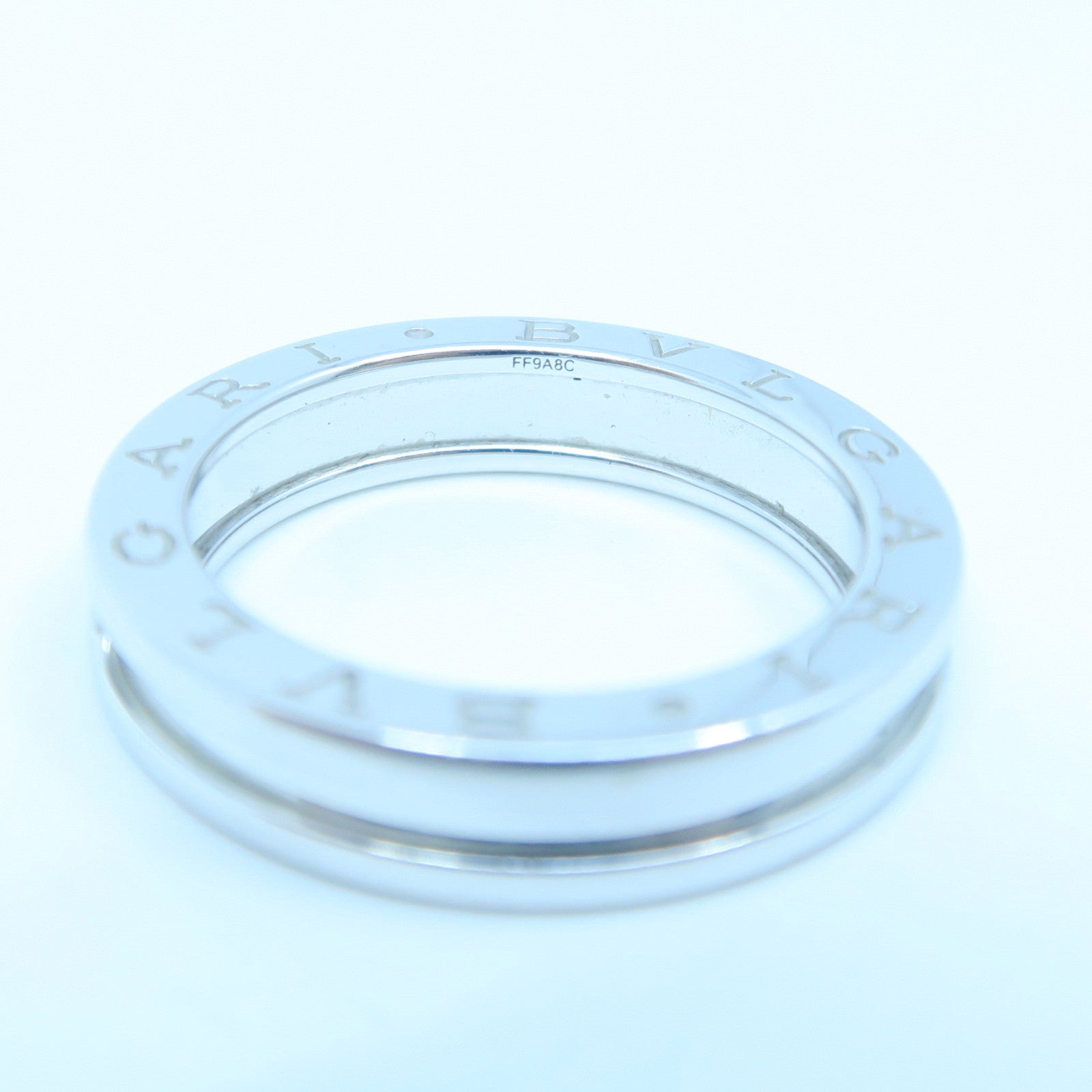 BVLGARI 18K White Gold B-Zero1 Ring Silver #58 US#8.0