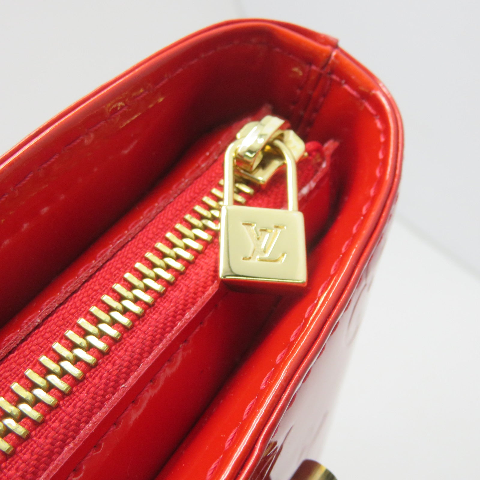 LOUIS VUITTON 【激減優惠】Vernis Houston Tote Bag金扣手挽袋紅色