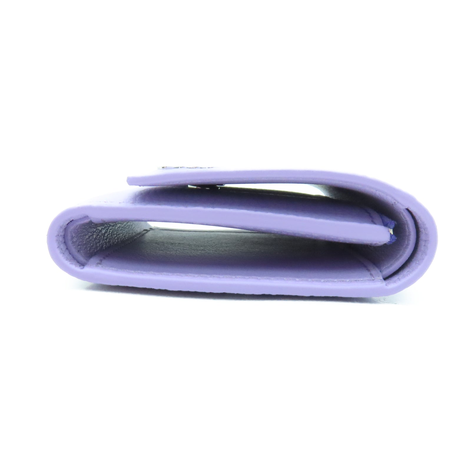 LOEWE 牛皮皮革Angram Vertrial银扣钱包紫色