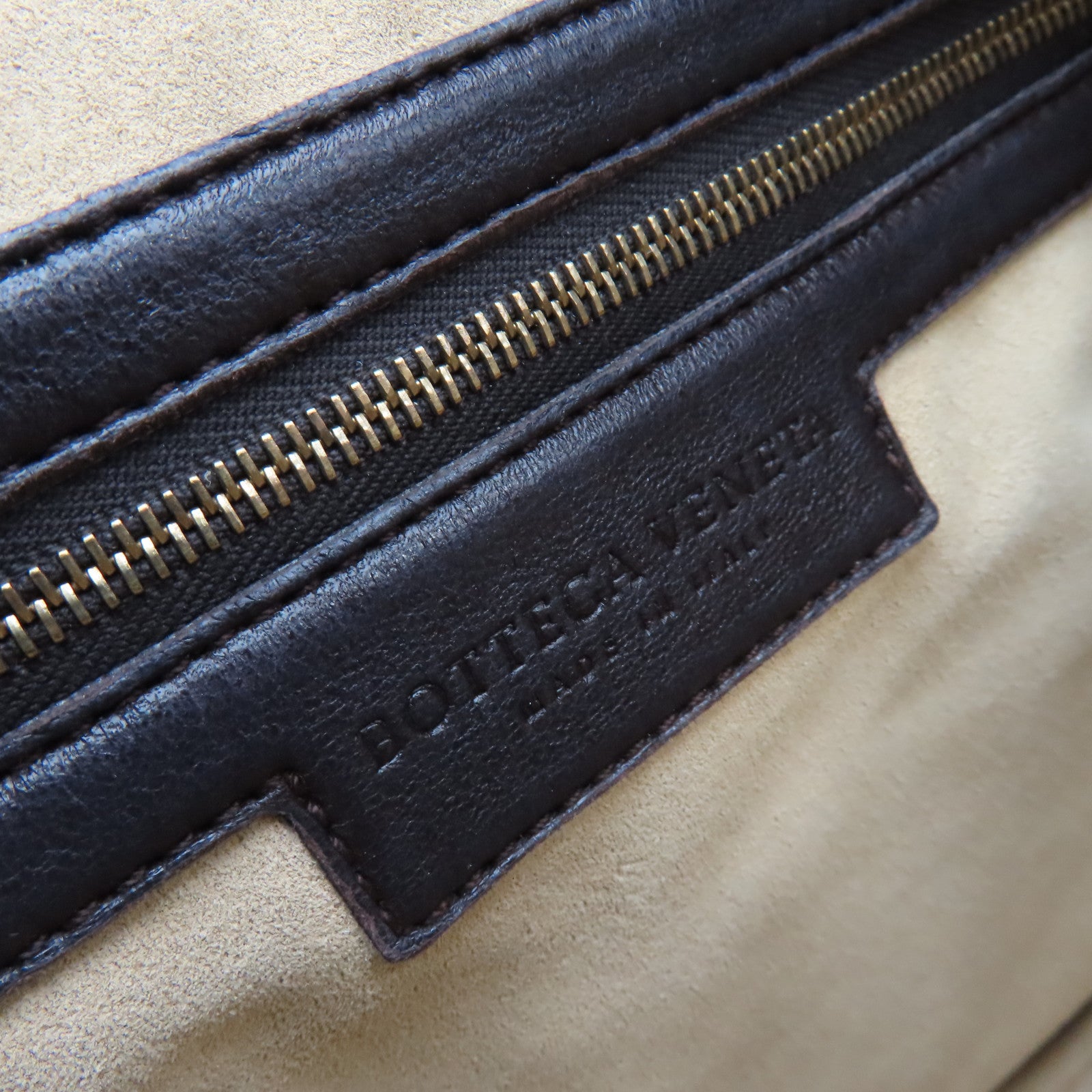 BOTTEGA VENETA 織紋皮革Hand Bag手挽袋啡色