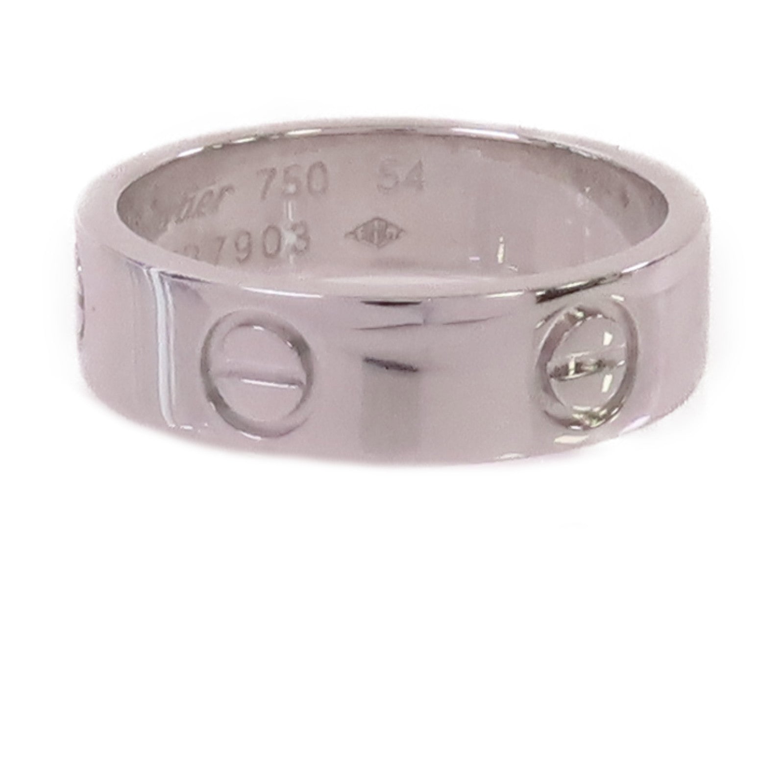 CARTIER 18K白金Love Ring戒指#54/US#6.75