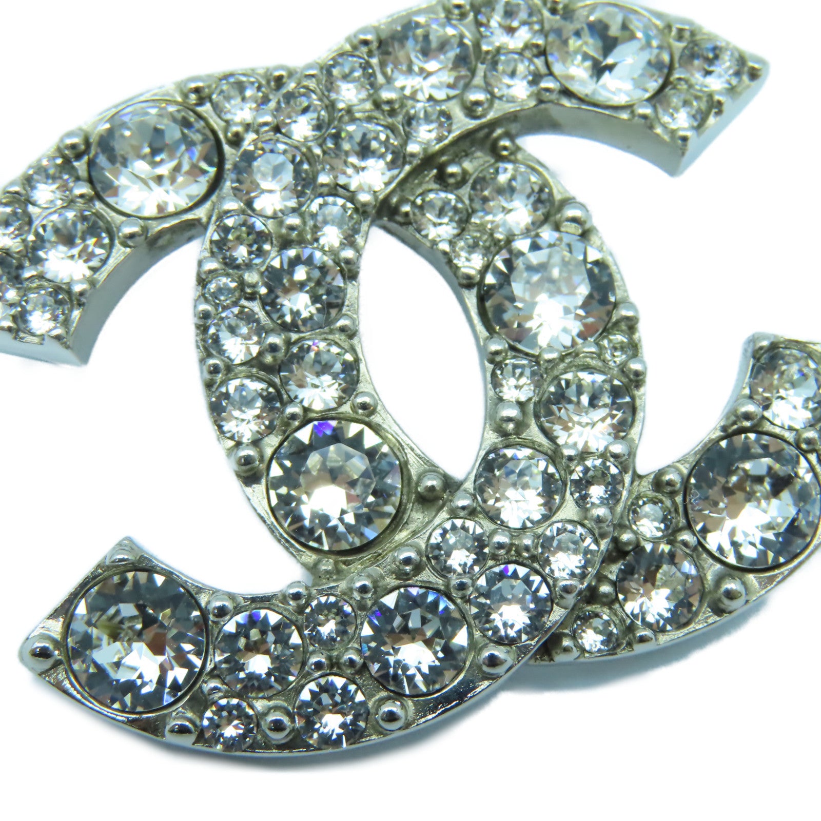 CHANEL 金屬Brooch銀扣胸針銀色