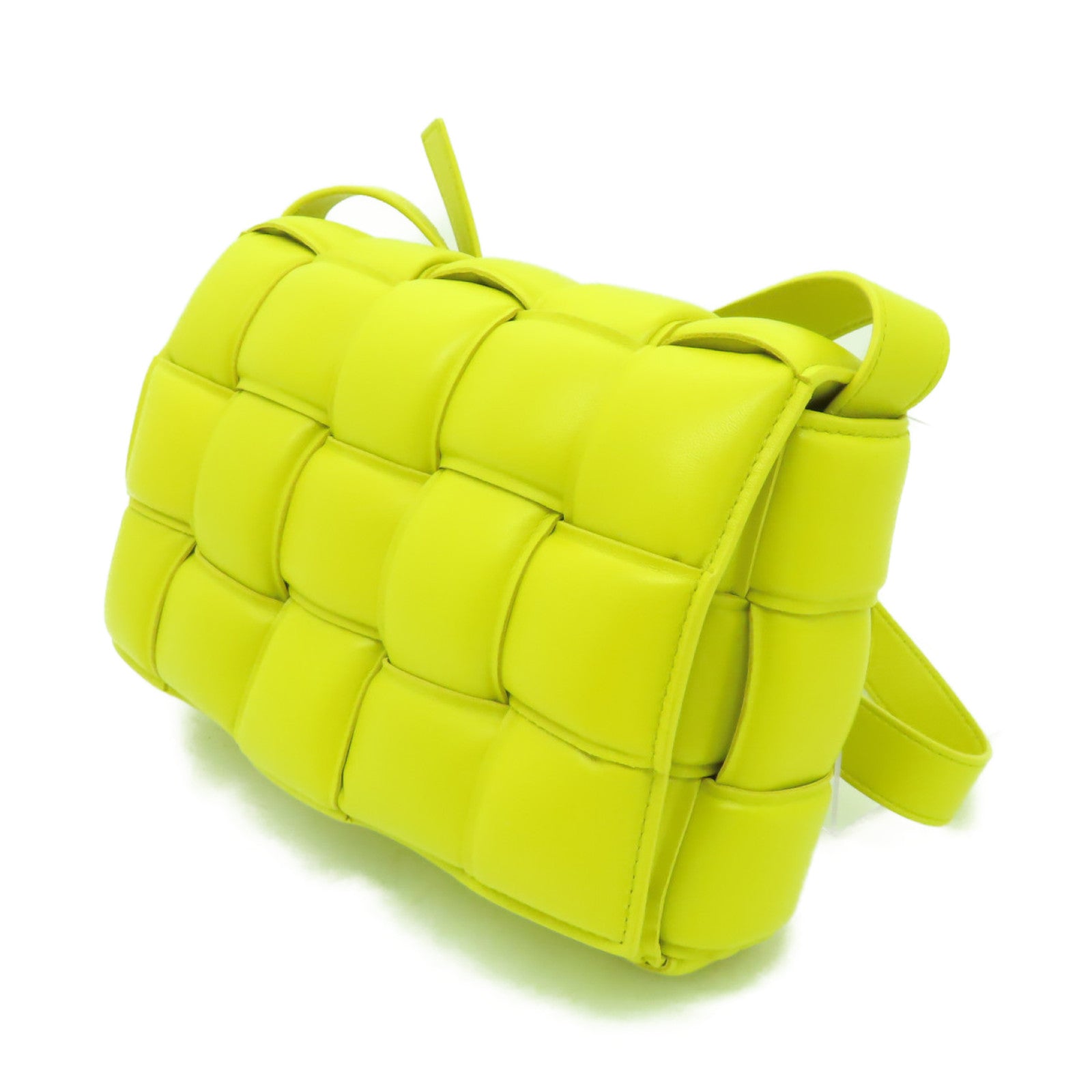 BOTTEGA VENETA 羊皮皮革Padded Cassette金扣肩背袋黃色