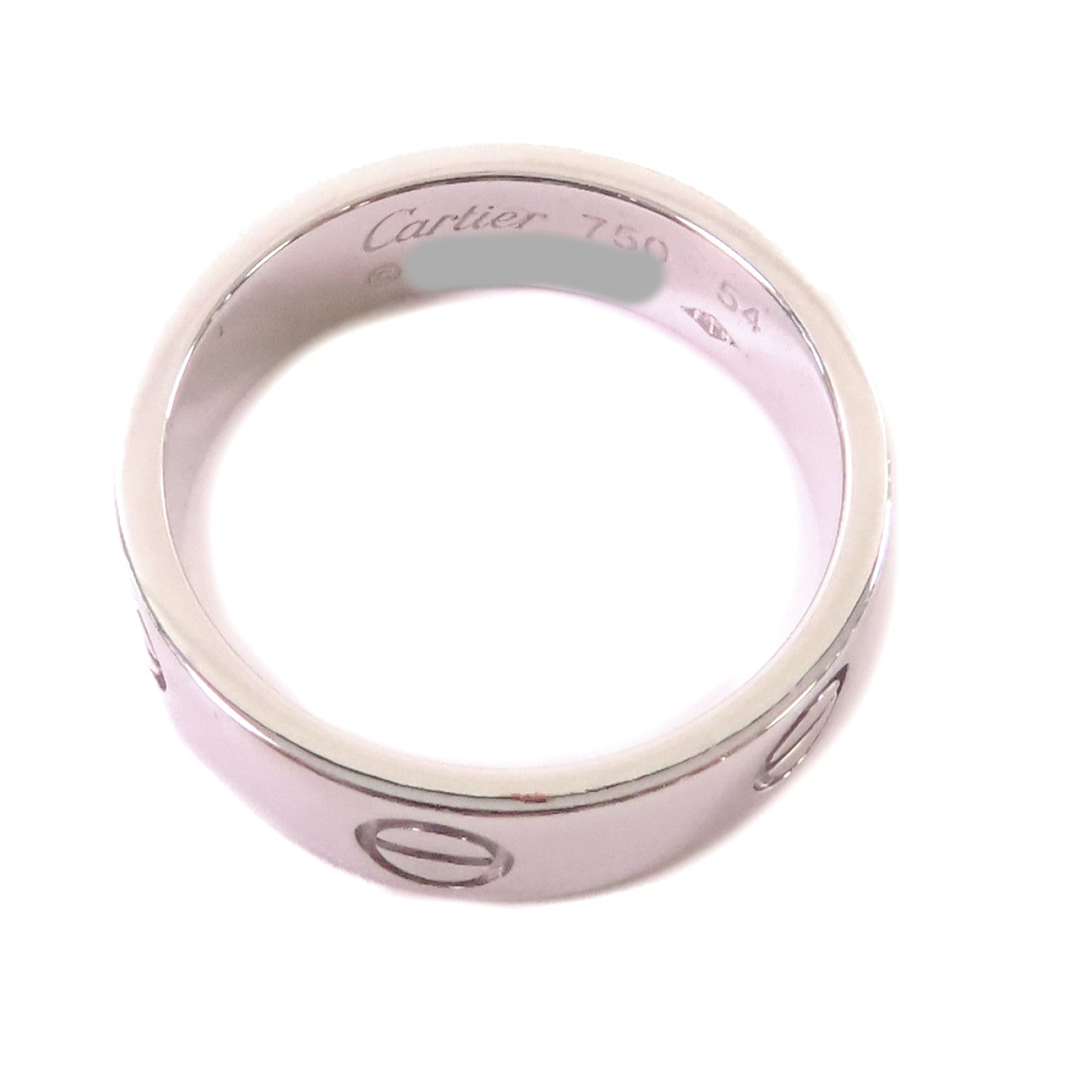 CARTIER 18K白金Love Ring戒指#54/US#6.75