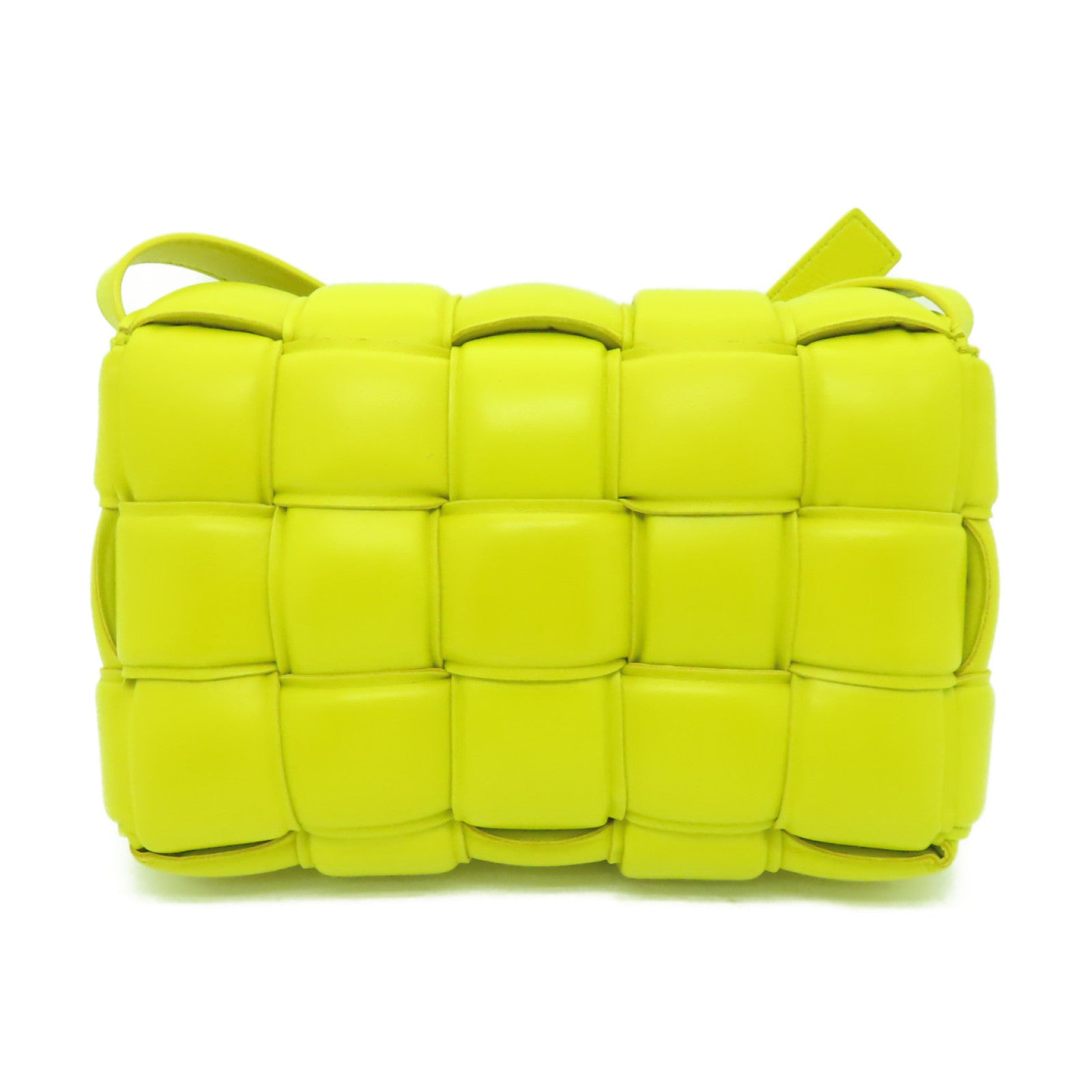 BOTTEGA VENETA 羊皮皮革Padded Cassette金扣肩背袋黃色