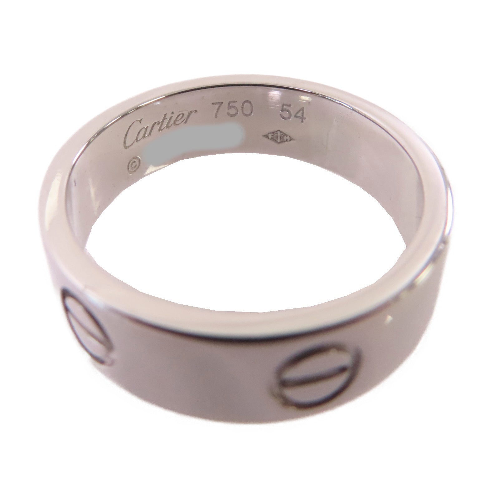 CARTIER 18K白金Love Ring戒指#54/US#6.75