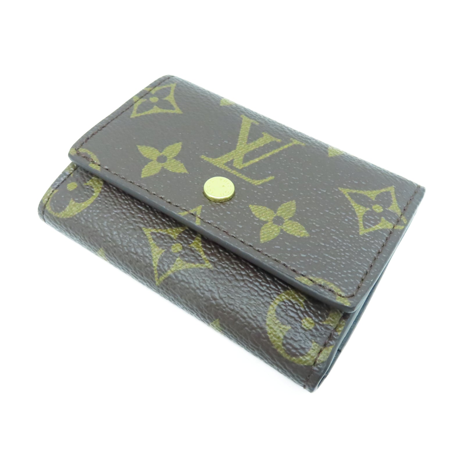 LOUIS VUITTON Monogram Micro Wallet金扣迷你錢包啡色