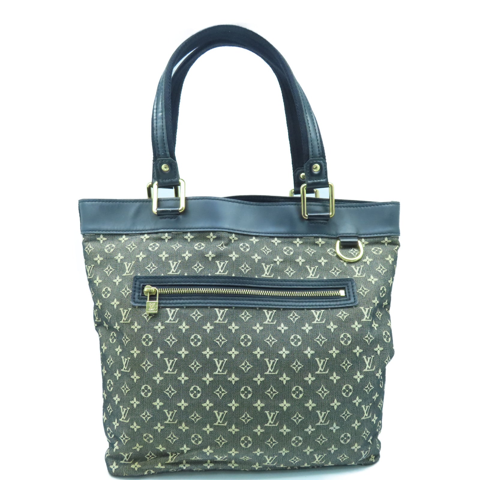 LOUIS VUITTON Monogram Mini Lucille GM金扣手挽袋黑色