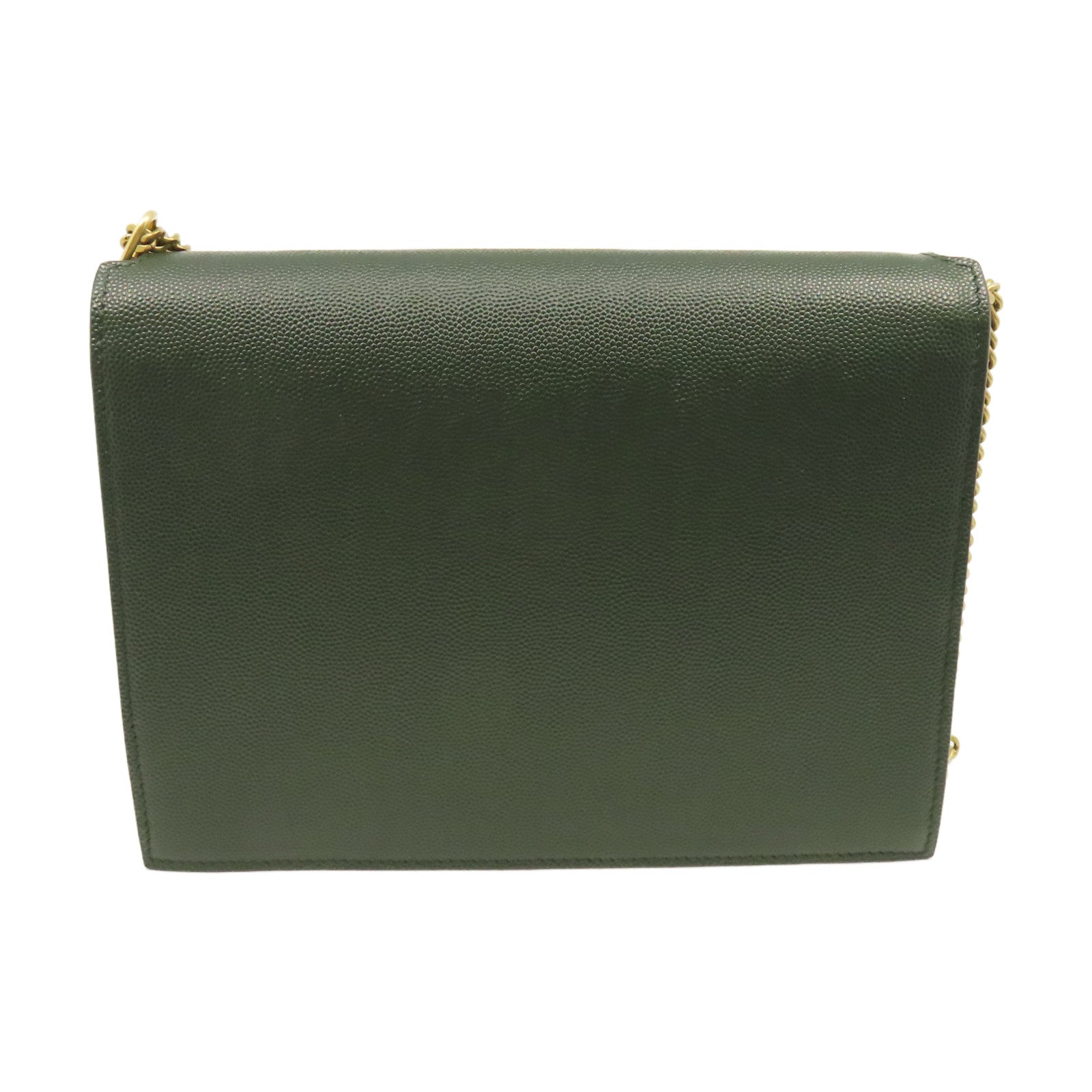 YVES SAINT LAURENT 牛皮皮革Shoulder Bag肩背袋軍綠色
