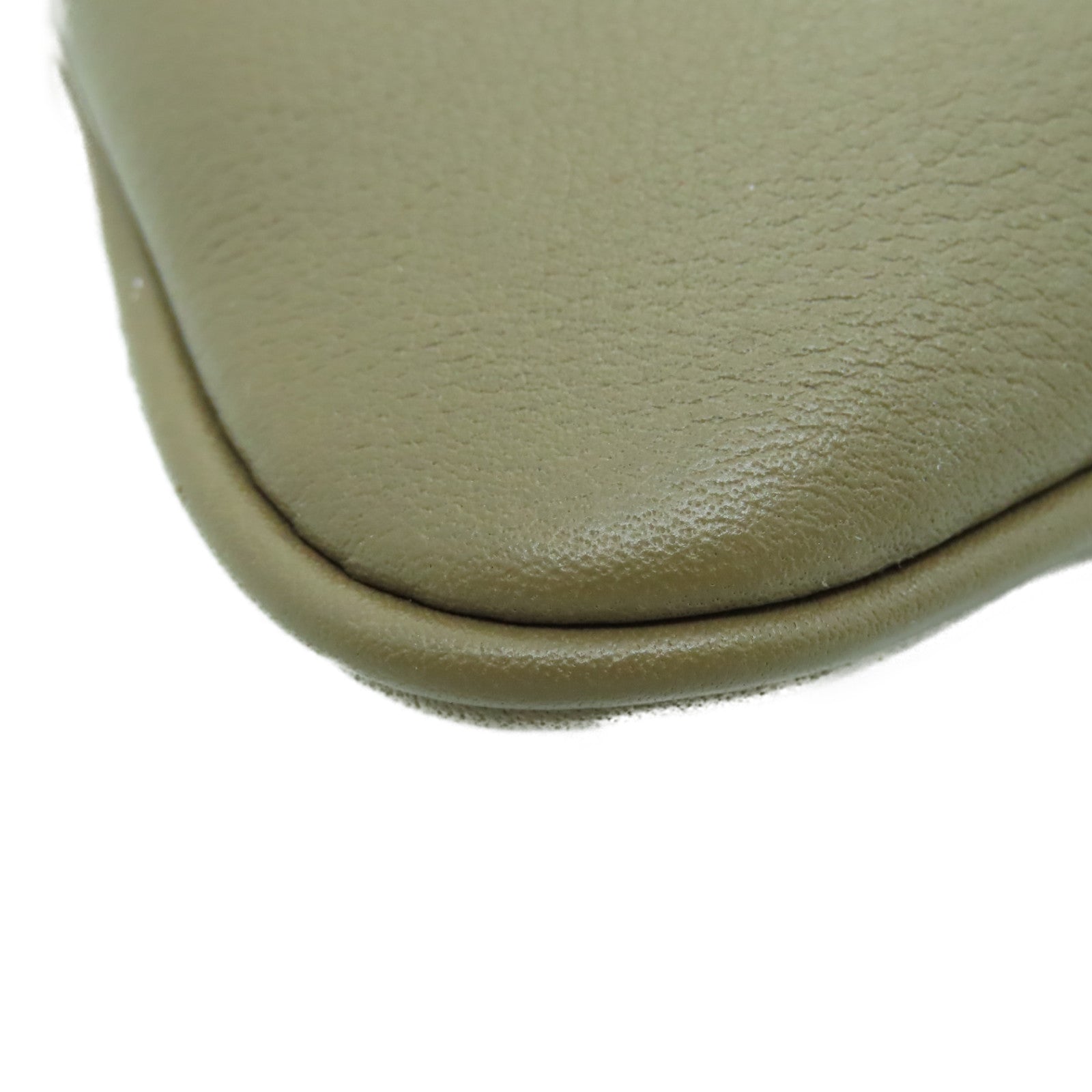 HERMES Swift皮革Aline银扣肩背袋Etoupe米色