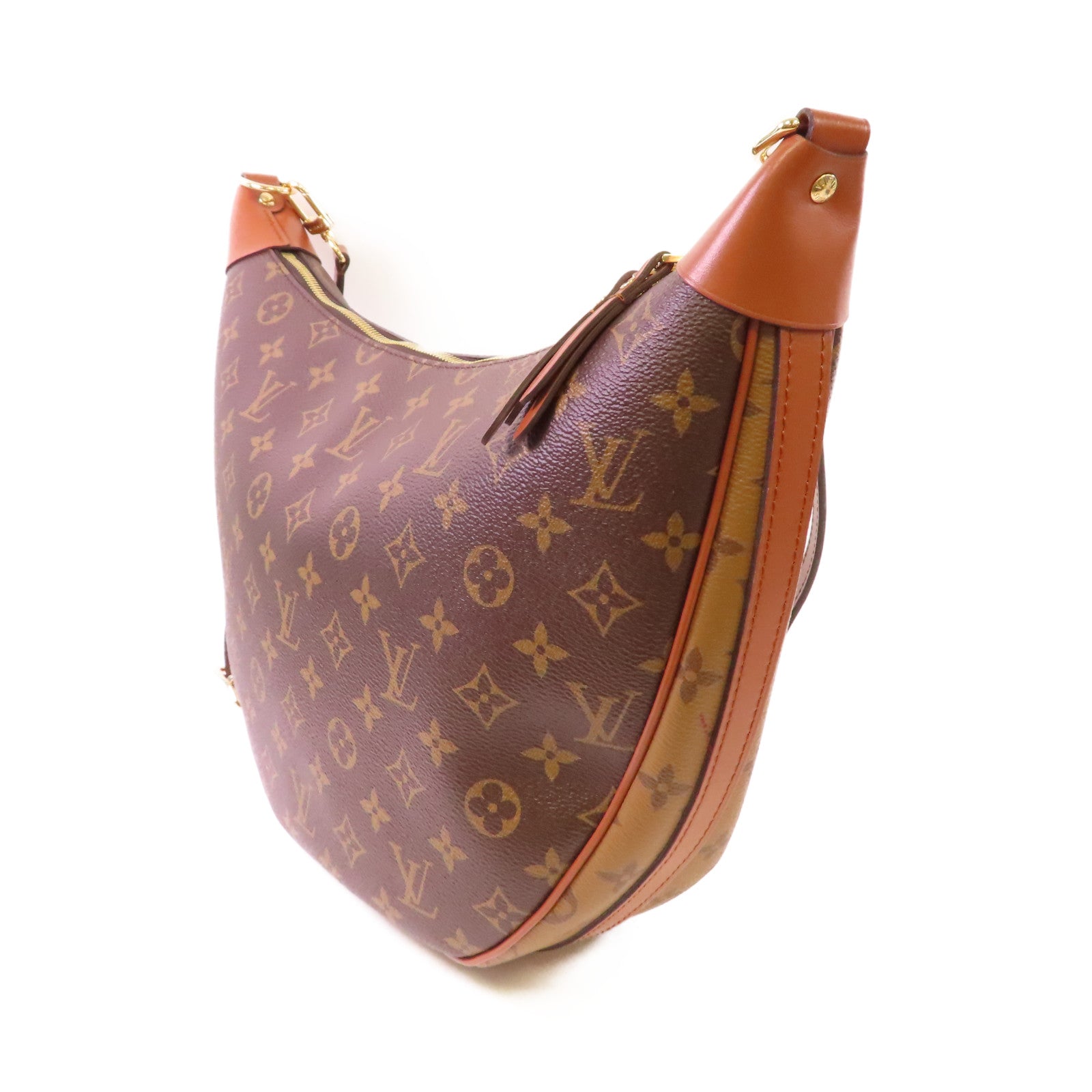 LOUIS VUITTON Monogram Loop Hobo Shoulder Bag金扣肩背袋啡色