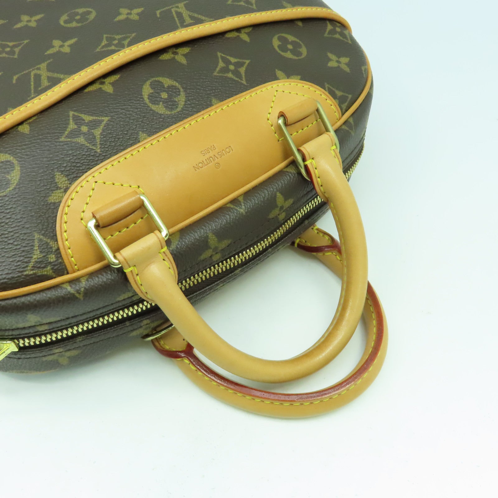 LOUIS VUITTON Monogram Trouville PM金扣手挽袋啡色