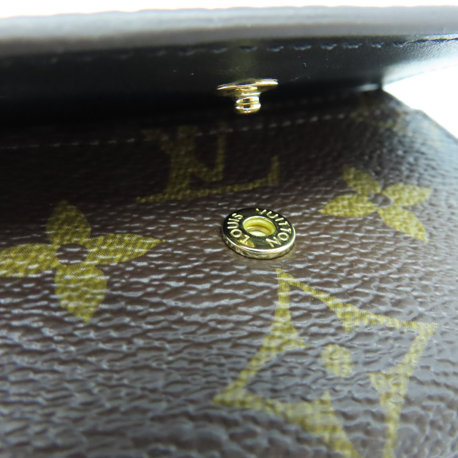LOUIS VUITTON Monogram Micro Wallet金扣迷你錢包啡色