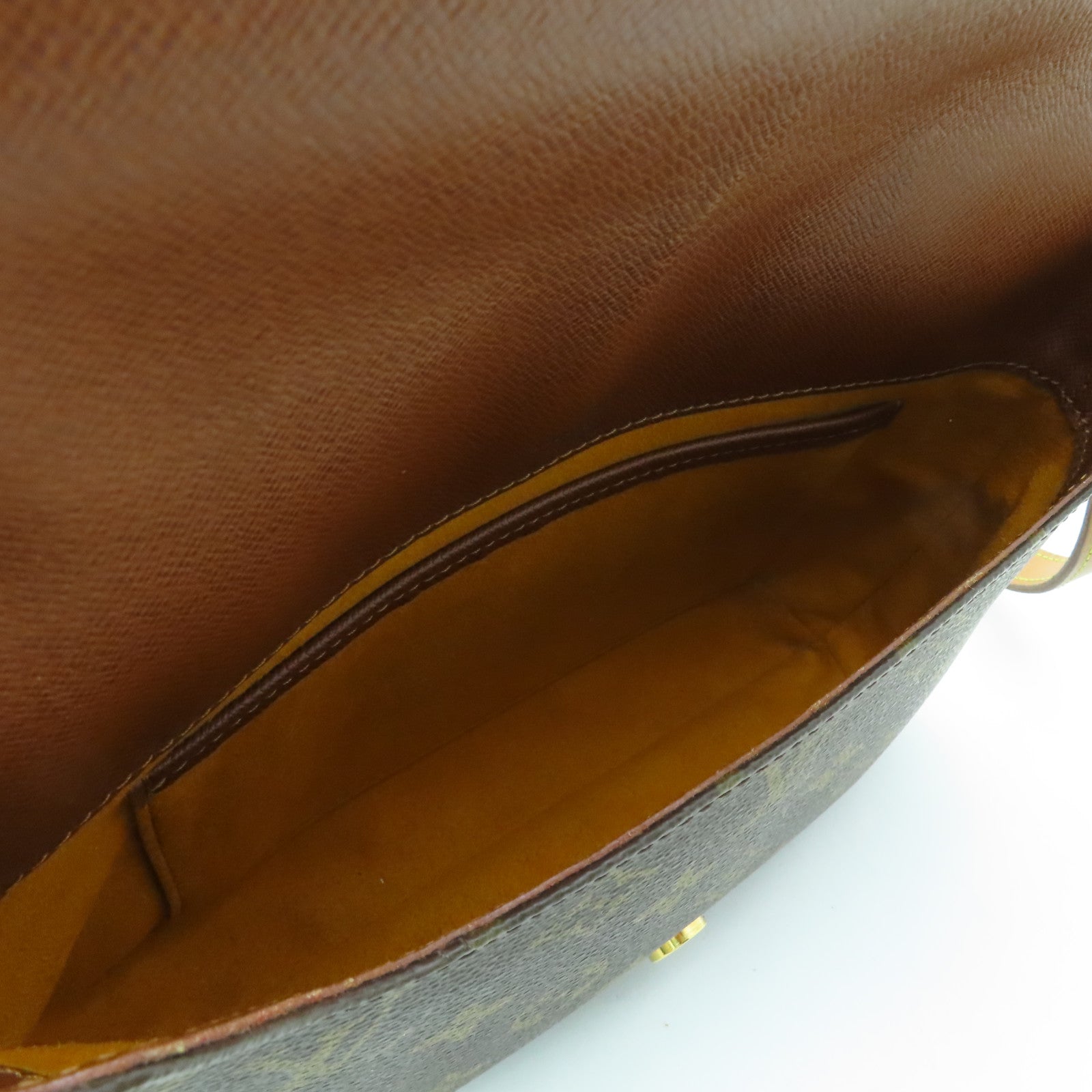 LOUIS VUITTON Monogram Musette Tango Gold Buckle Shoulder Bag Brown