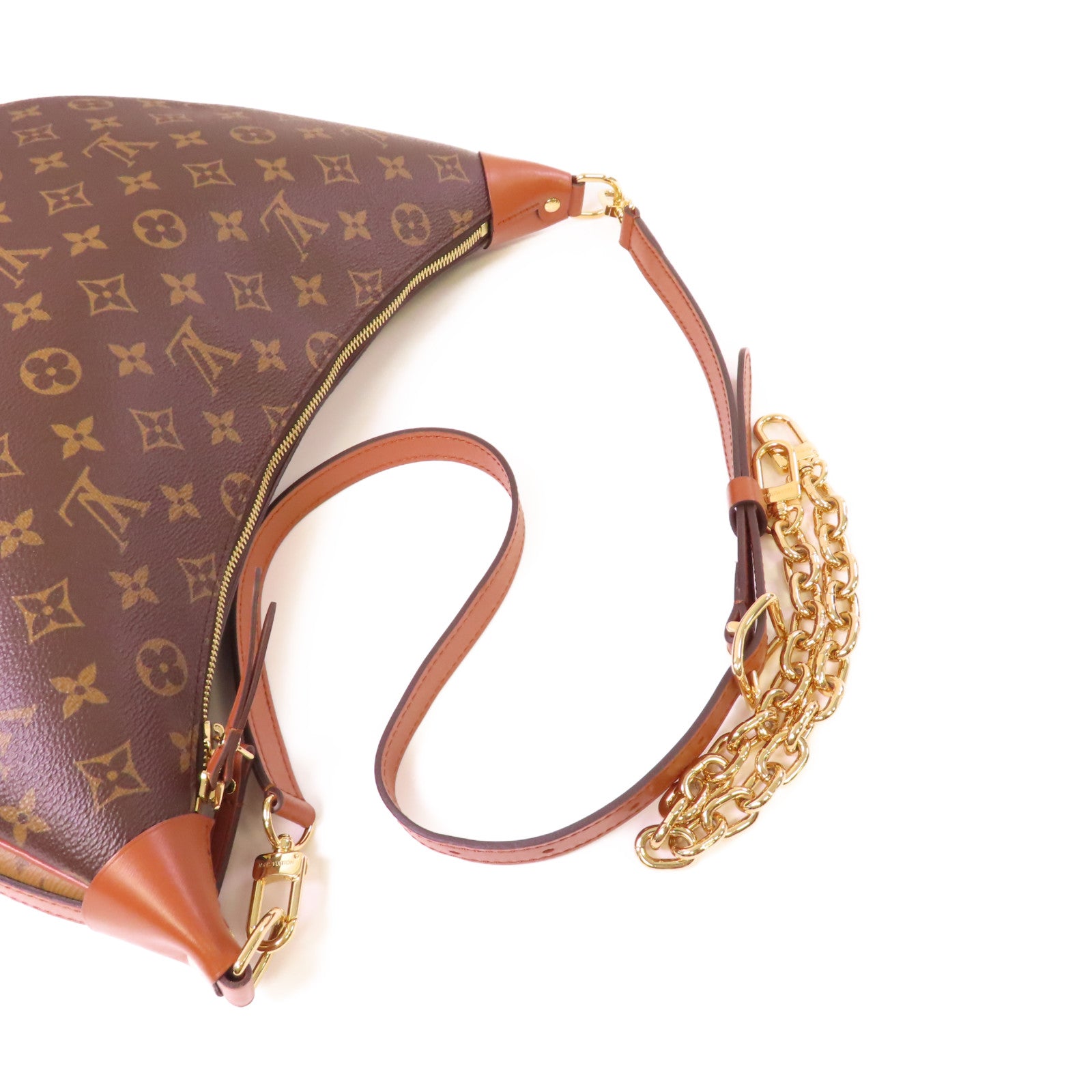 LOUIS VUITTON Monogram Loop Hobo Shoulder Bag金扣肩背袋啡色