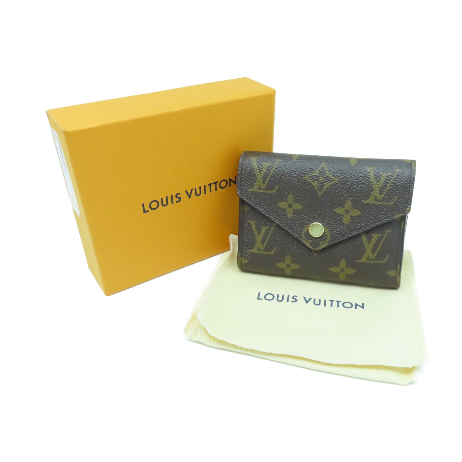 LOUIS VUITTON Monogram Victorine金扣錢包啡色/粉紅色