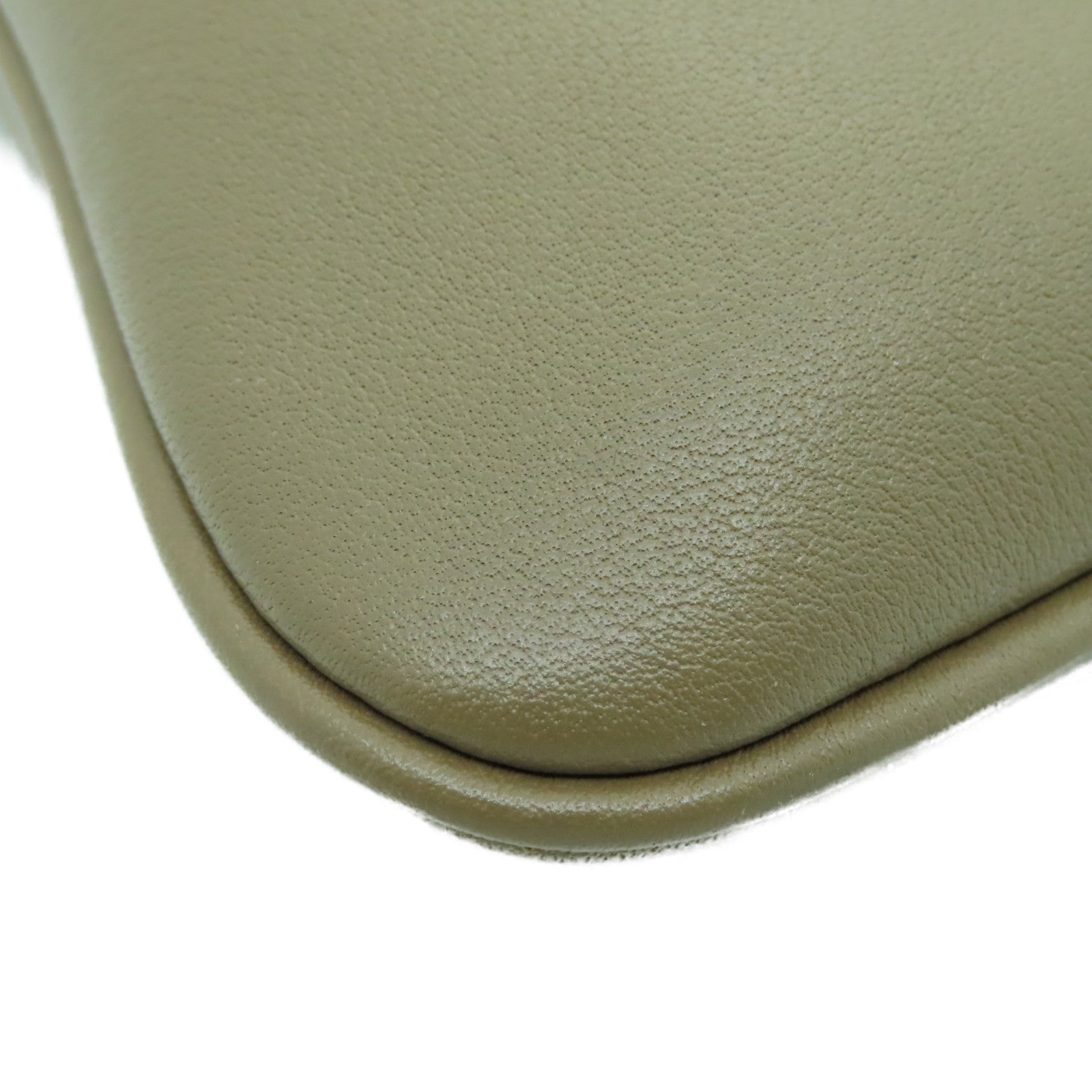 HERMES Swift皮革Aline银扣肩背袋Etoupe米色