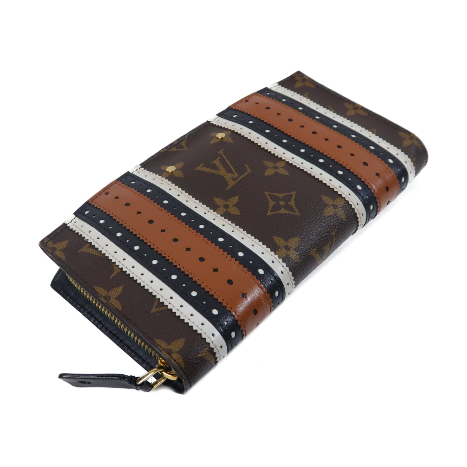 LOUIS VUITTON Monogram Zippy Steamer Long Wallet金扣長錢包啡色