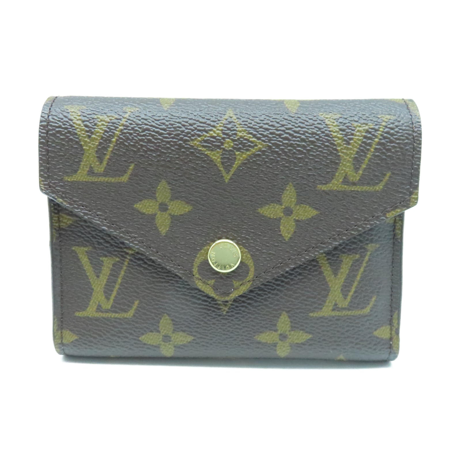 LOUIS VUITTON Monogram Victorine金扣錢包啡色/粉紅色