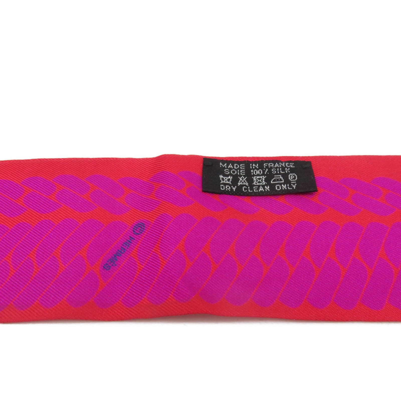 HERMES [Sharp Discount] Silk Twilly Scarf Red/Purple