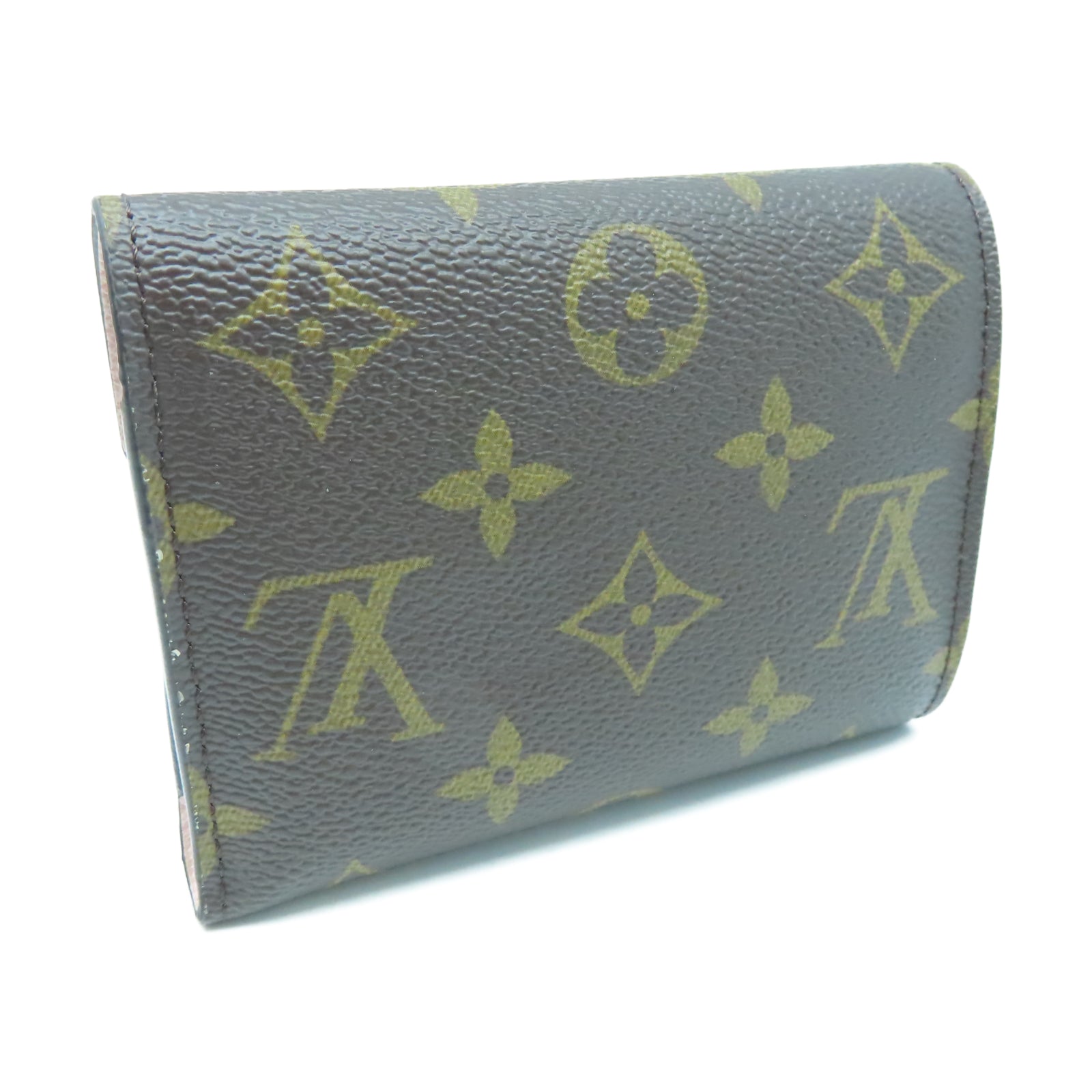 LOUIS VUITTON Monogram Victorine金扣錢包啡色/粉紅色