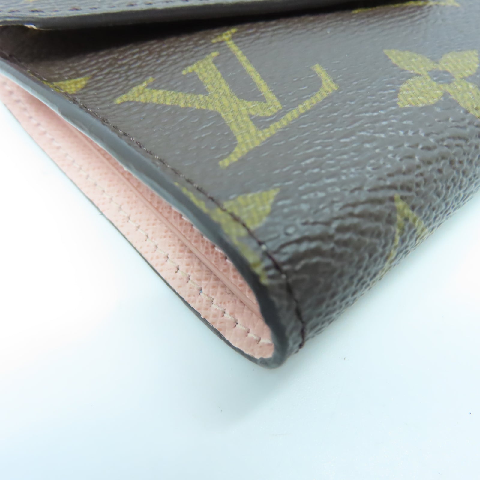 LOUIS VUITTON Monogram Victorine金扣錢包啡色/粉紅色