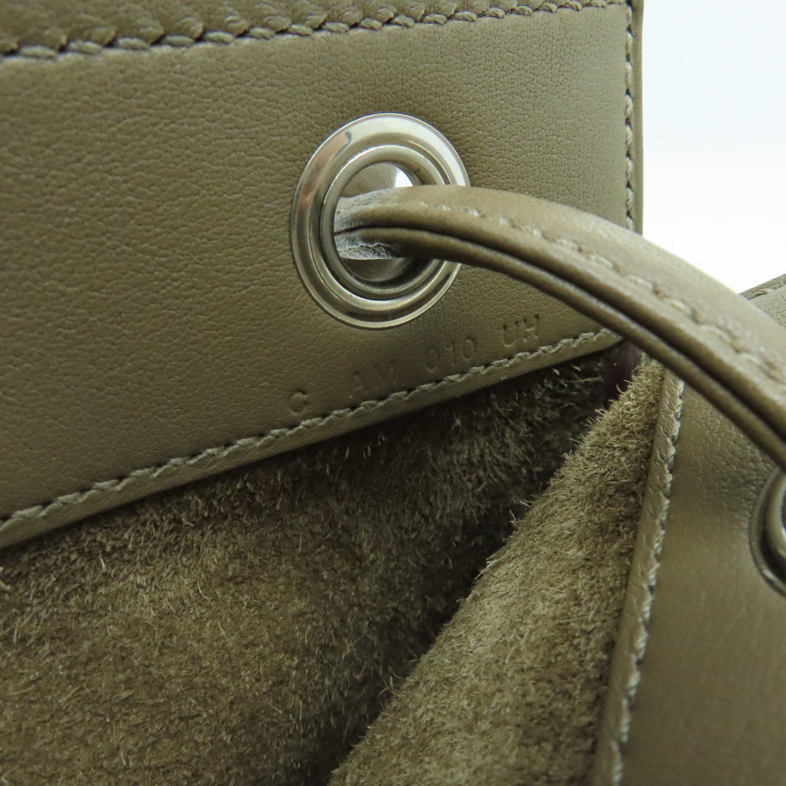 HERMES Swift皮革Aline银扣肩背袋Etoupe米色