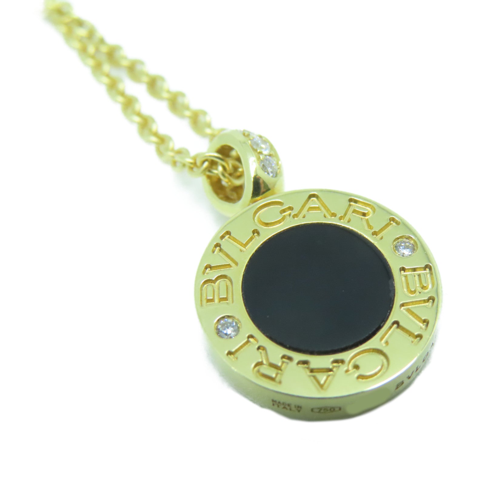 BVLGARI 18K黃金Bvlgari Necklace項鍊黑色/金色