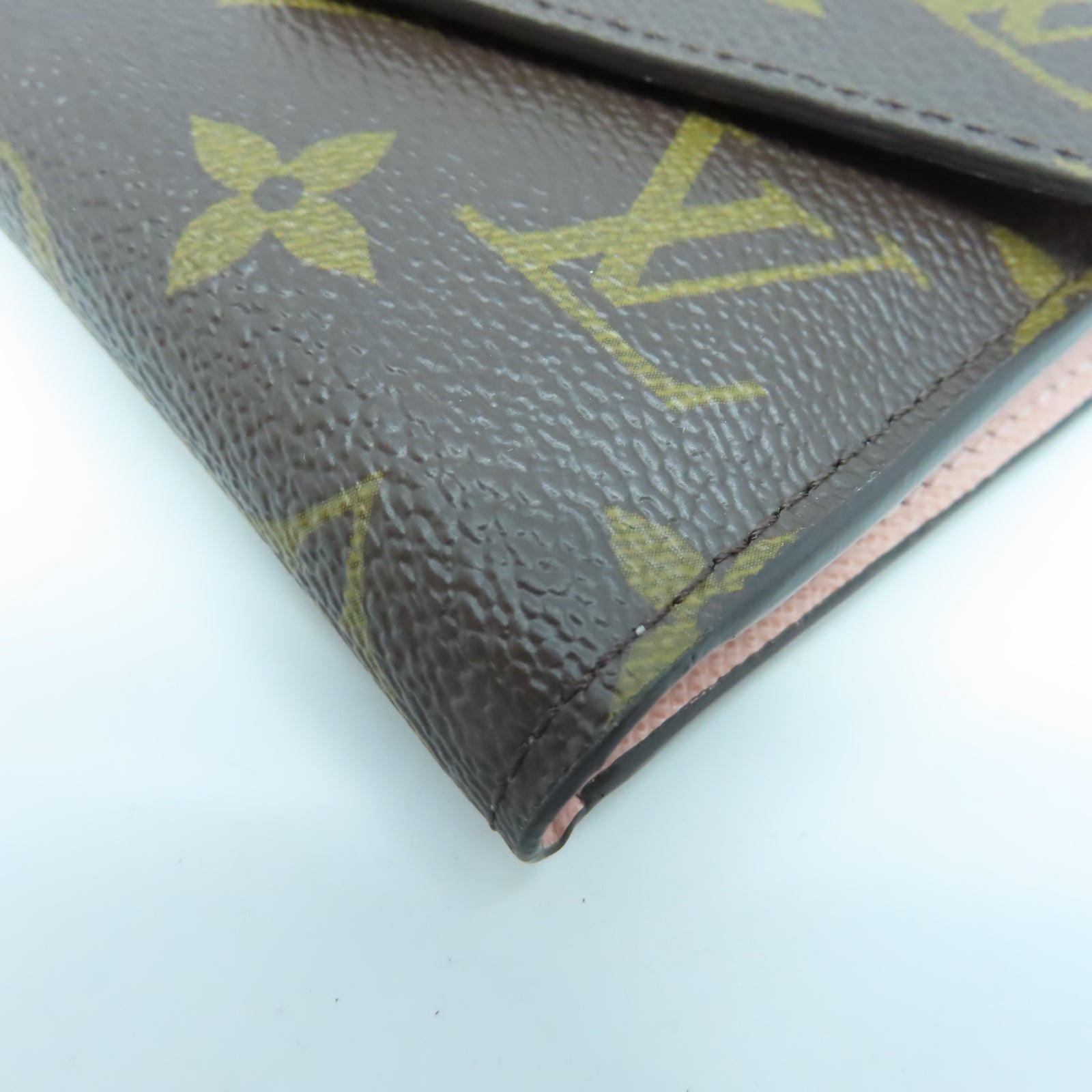 LOUIS VUITTON Monogram Victorine金扣錢包啡色/粉紅色